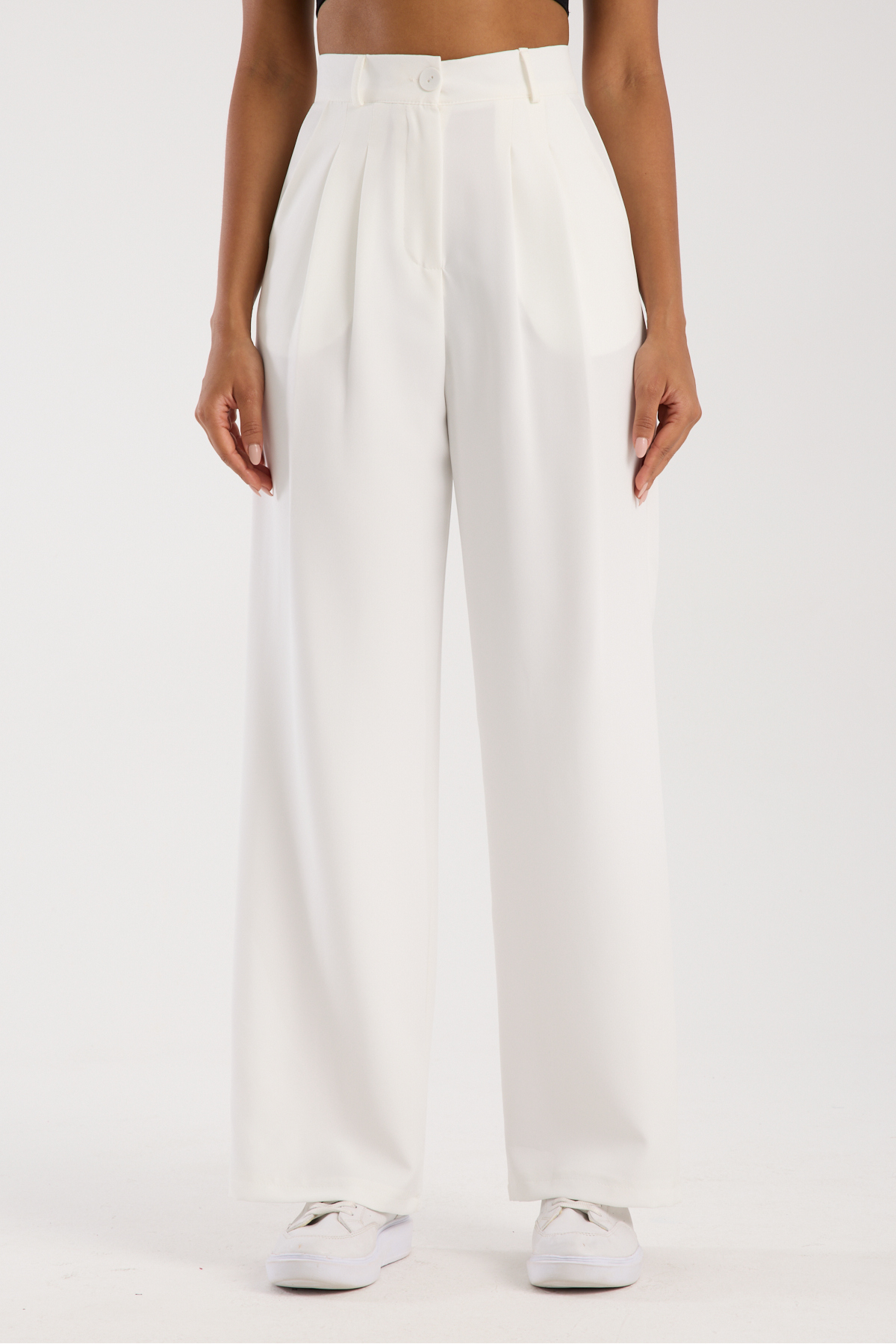 LAVA FASHION  Kadın Pileli Kumaş yüksek bel Palazzo Pantolon - Görsel 4