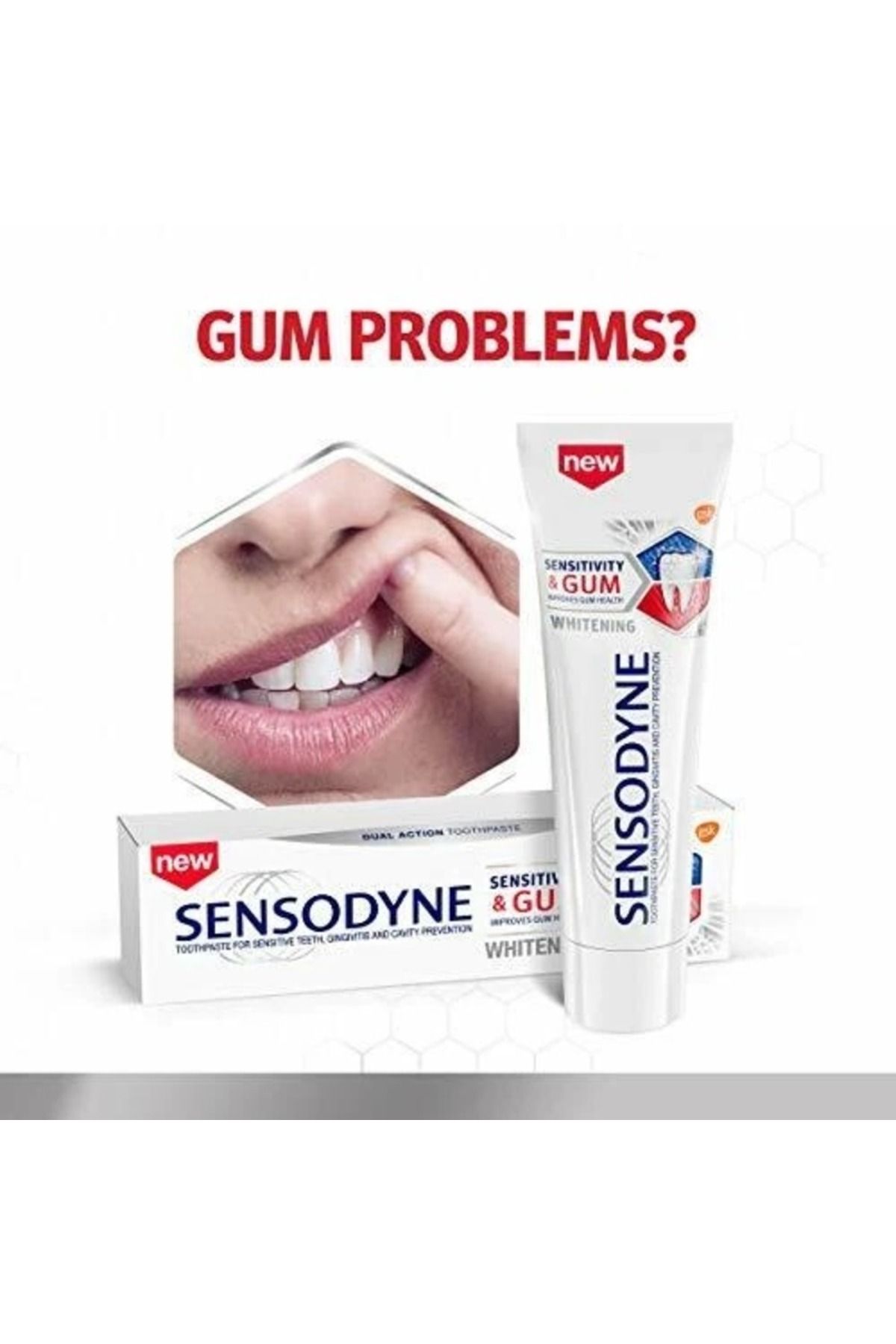 Sensodyne-معجون أسنان لتبييض الأسنان الحساسة واللثة 75 مل، راحة مزدوجة للثة والأسنان الحساسة 4