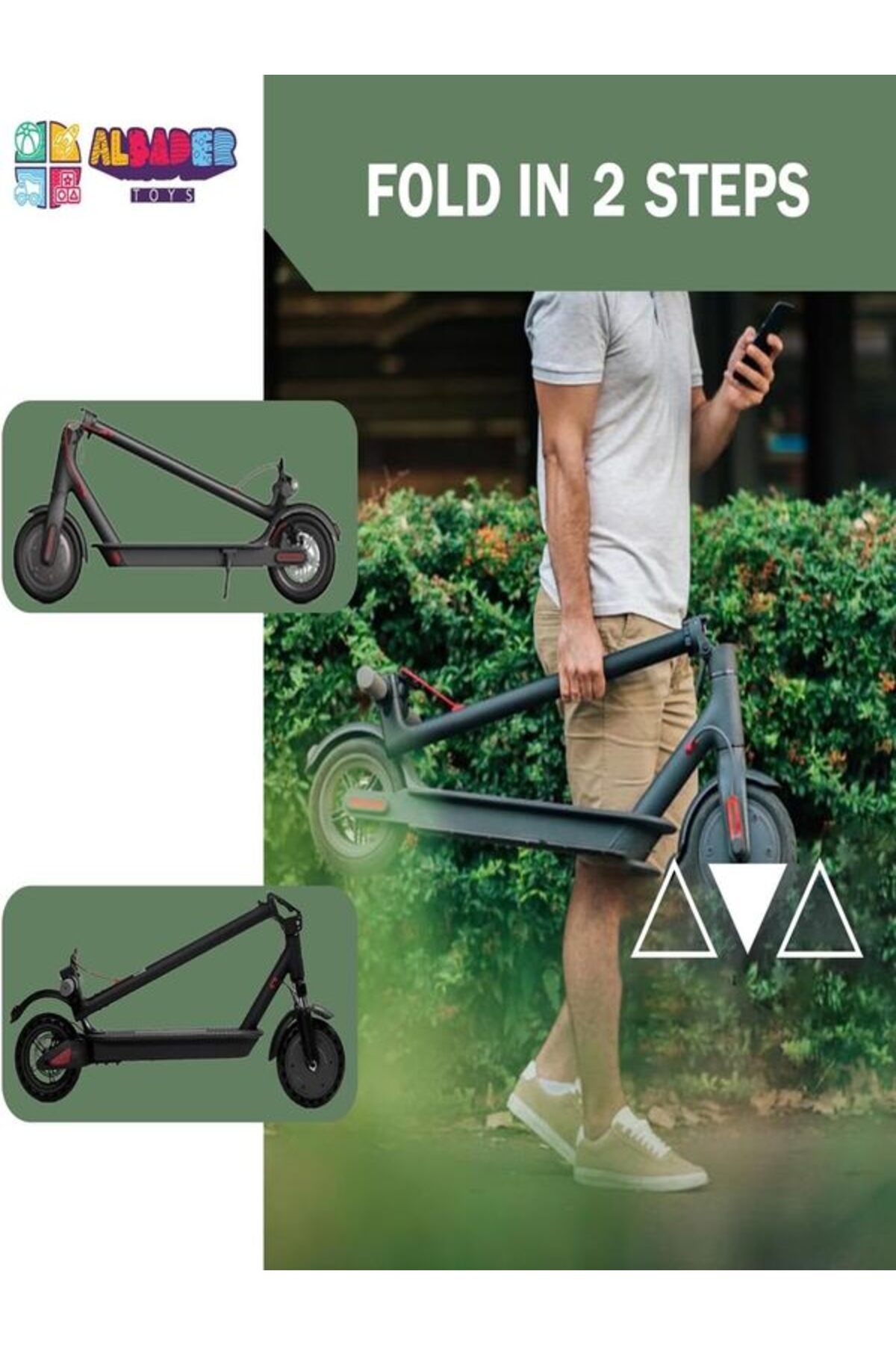 سكوتر كهربائي احترافي قابل للطي، 8.5 بوصة