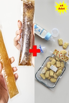 PALPAK Tek Kullanımlık Meybuz Poşeti 40 Adet (5.5x22 cm) –4 Adet Kalpli Kavan...