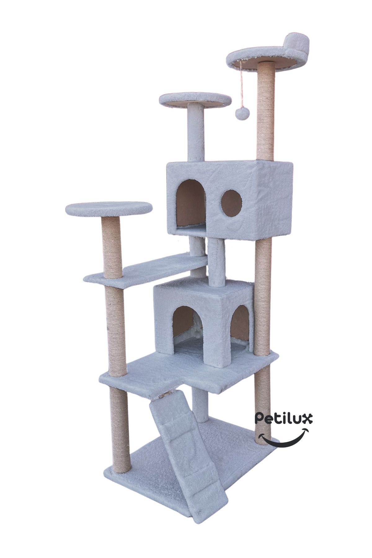 Petilux-Multi-Storey Cat House and Scratching Tower Cat Play and Rest Area with Jute Drawstring Scratching Area 2