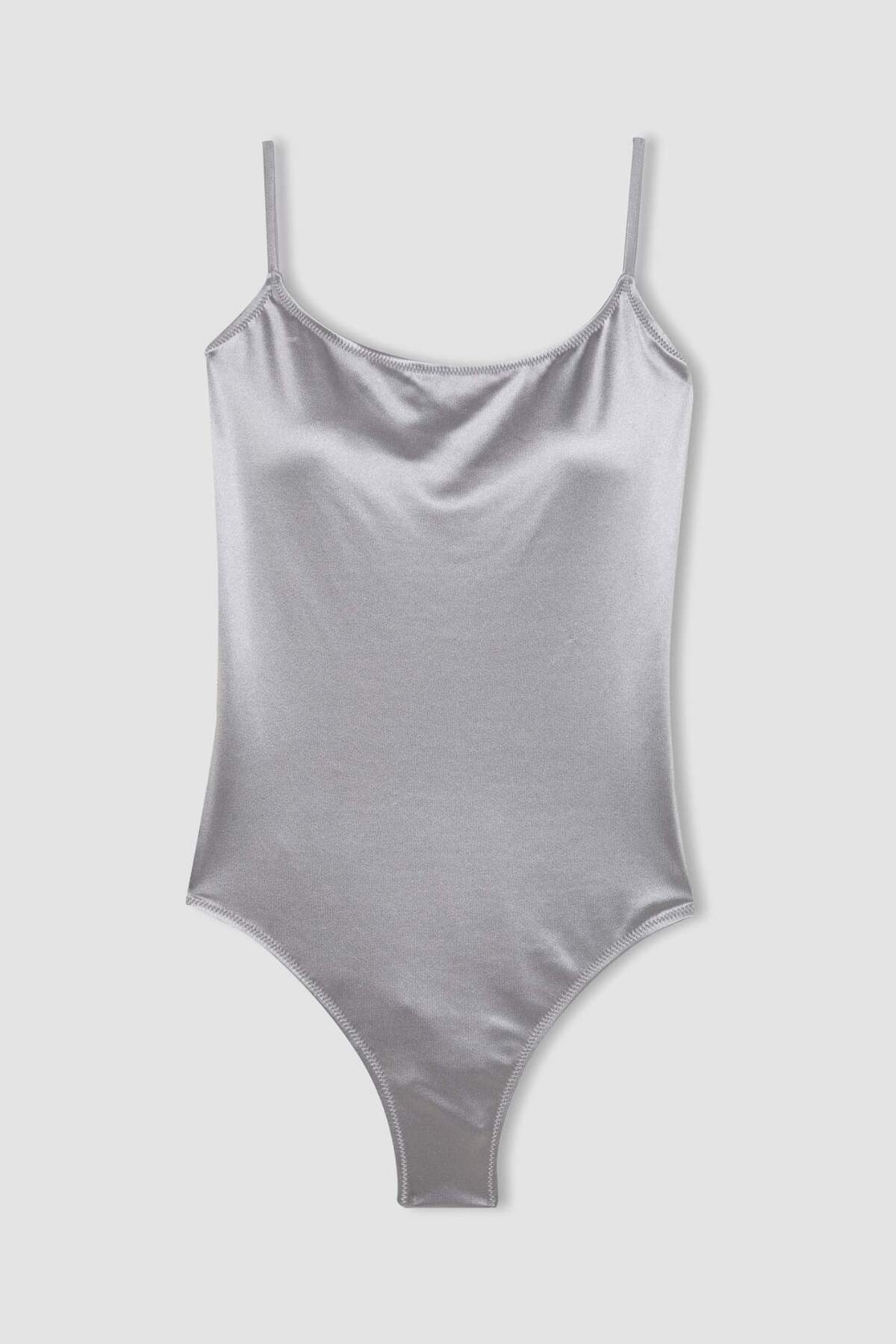 DeFacto-Regular Fit Shiny Swimsuit-Fall in Love C1524Ax24Hs 6