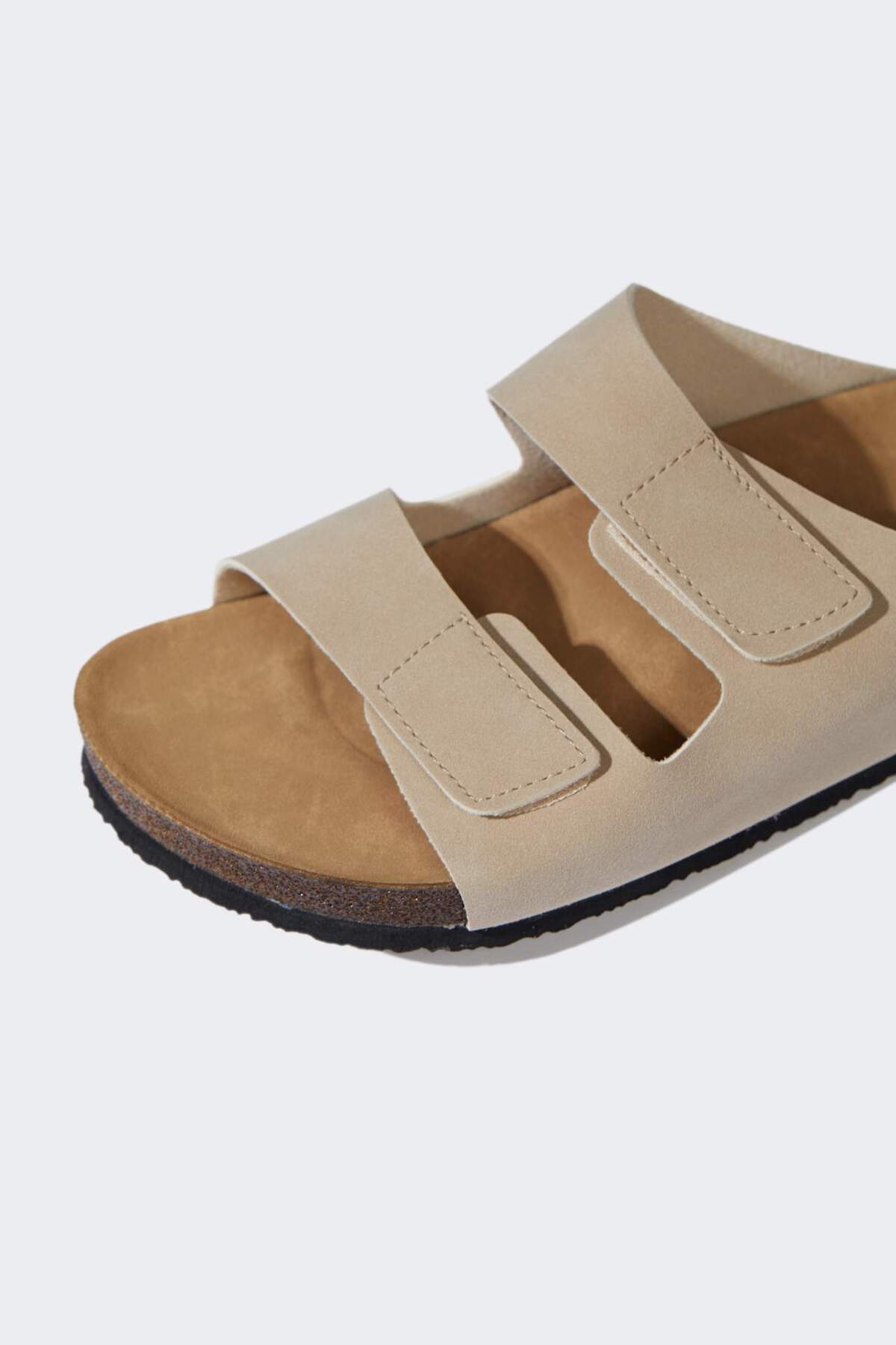DeFacto-Herren-Slipper aus Kunstleder – flache Sohle, Doppelband, C3755AX24HS 5