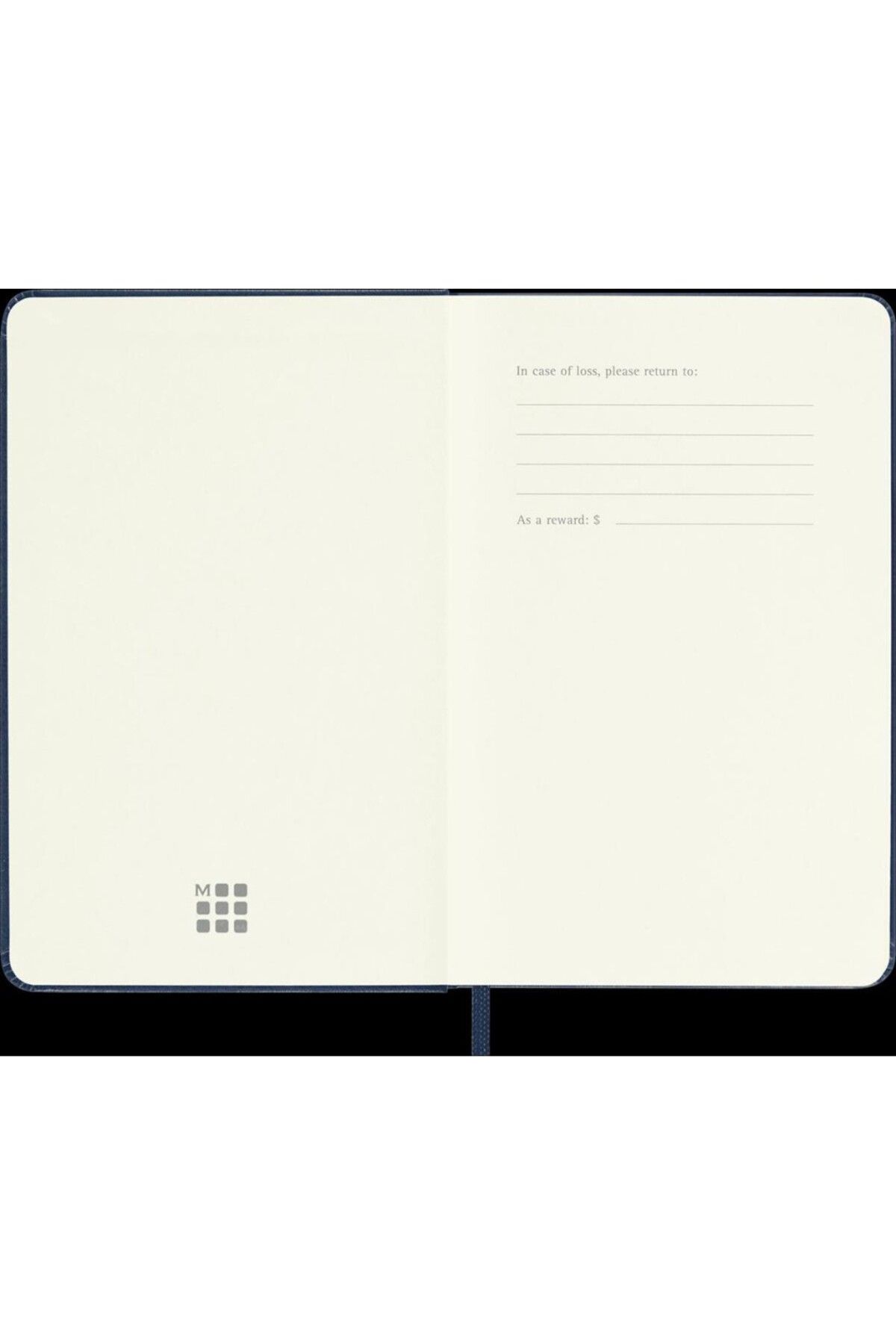 Moleskine-دفتر ملاحظات عادي باللون الأزرق الداكن - غطاء صلب وحجم الجيب 2