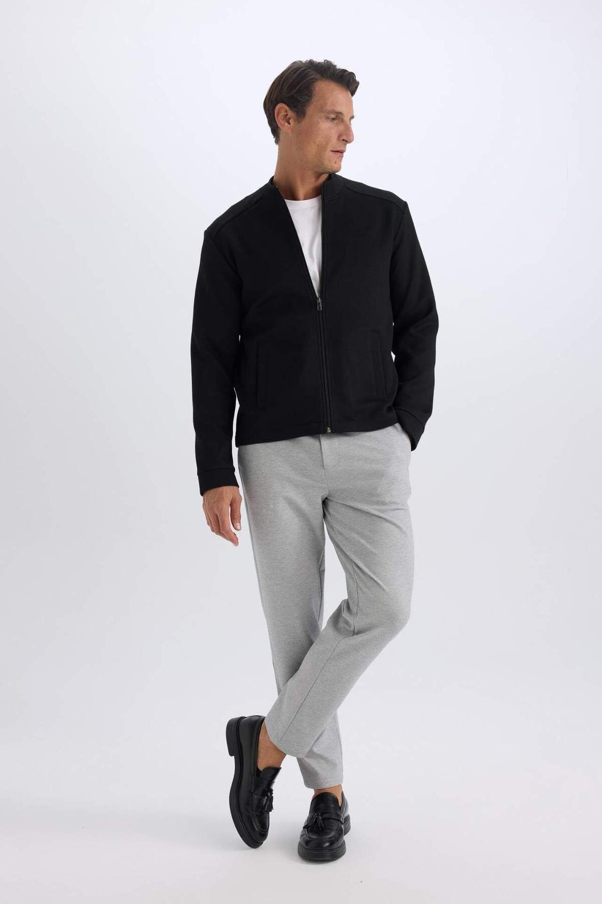 DeFacto-Jogger Straight Leg All-Way Stretching Summer Fabric Trousers T6317Az24Sp 3