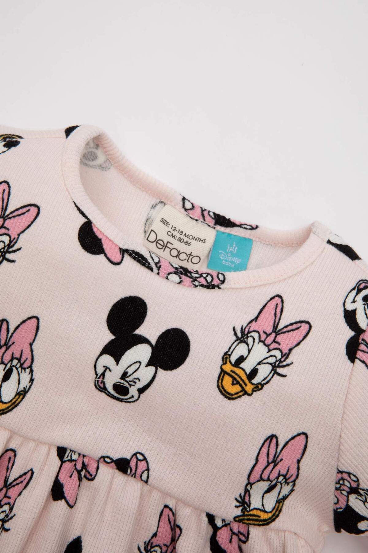 DeFacto-Kislány 2 db-os szett Disney Mickey & Minnie bordás camisole rövid ujjú ruha bugyi D0795A524HS 2