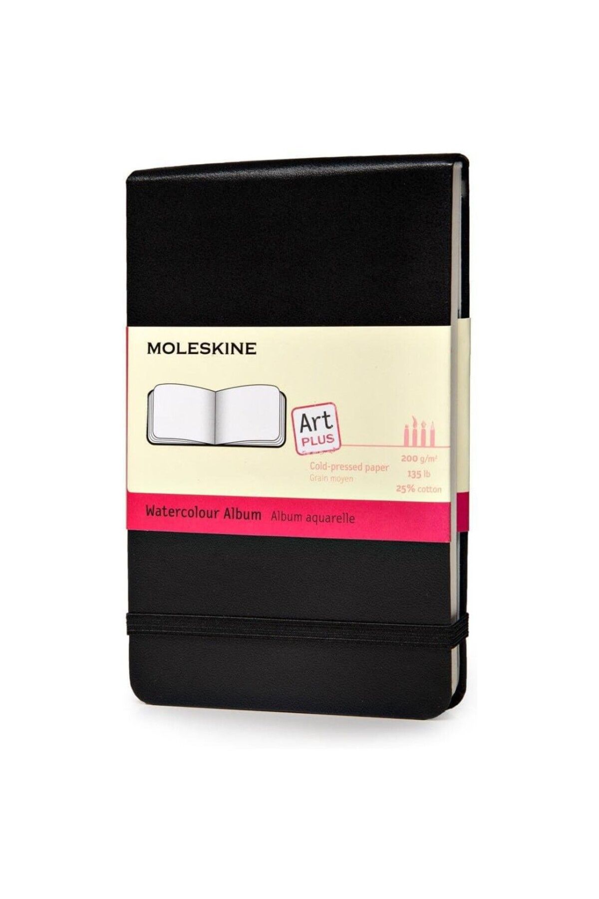 Moleskine-Album de artă acuarelă dimensiune de buzunar negru 1
