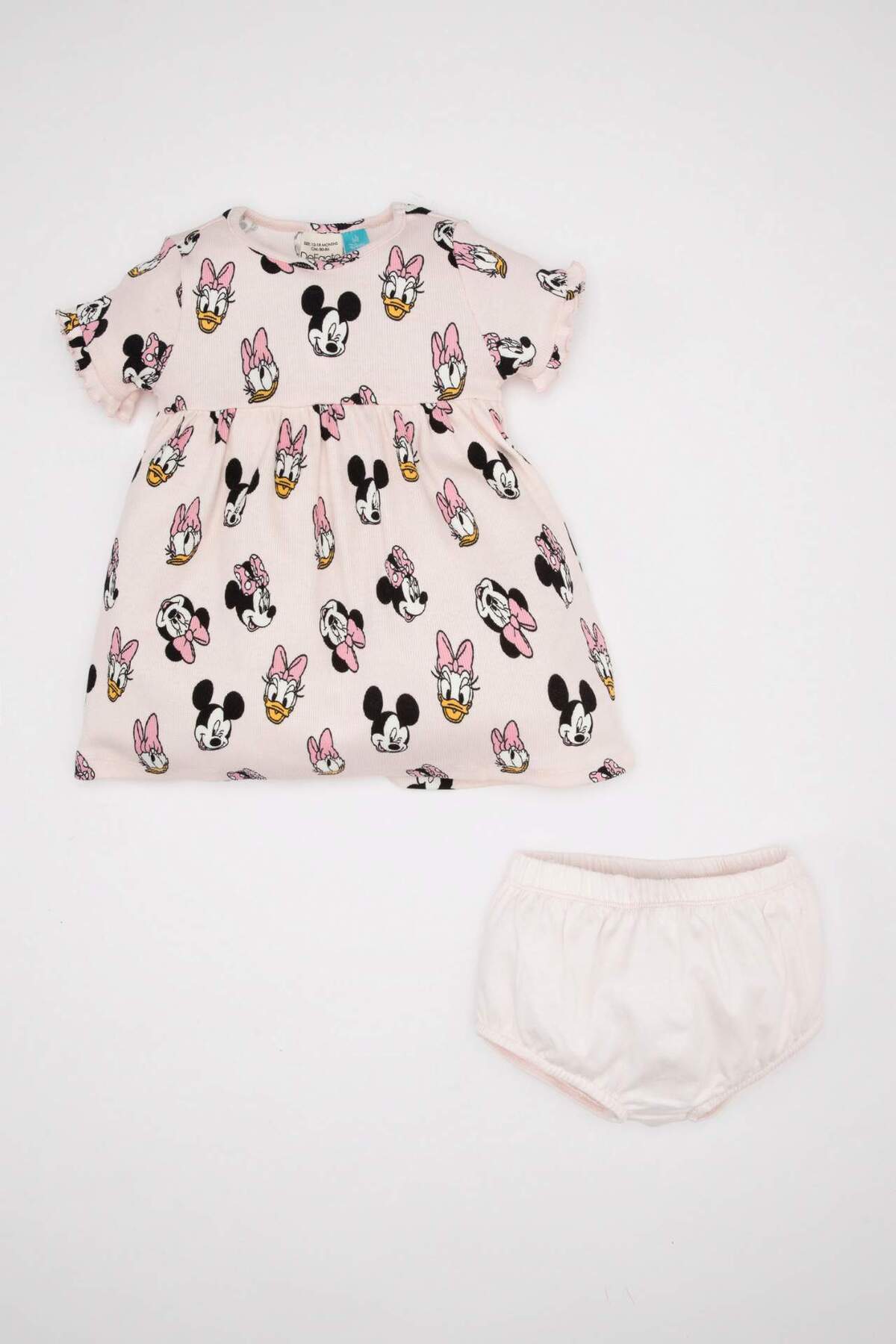 DeFacto-Kislány 2 db-os szett Disney Mickey & Minnie bordás camisole rövid ujjú ruha bugyi D0795A524HS 1