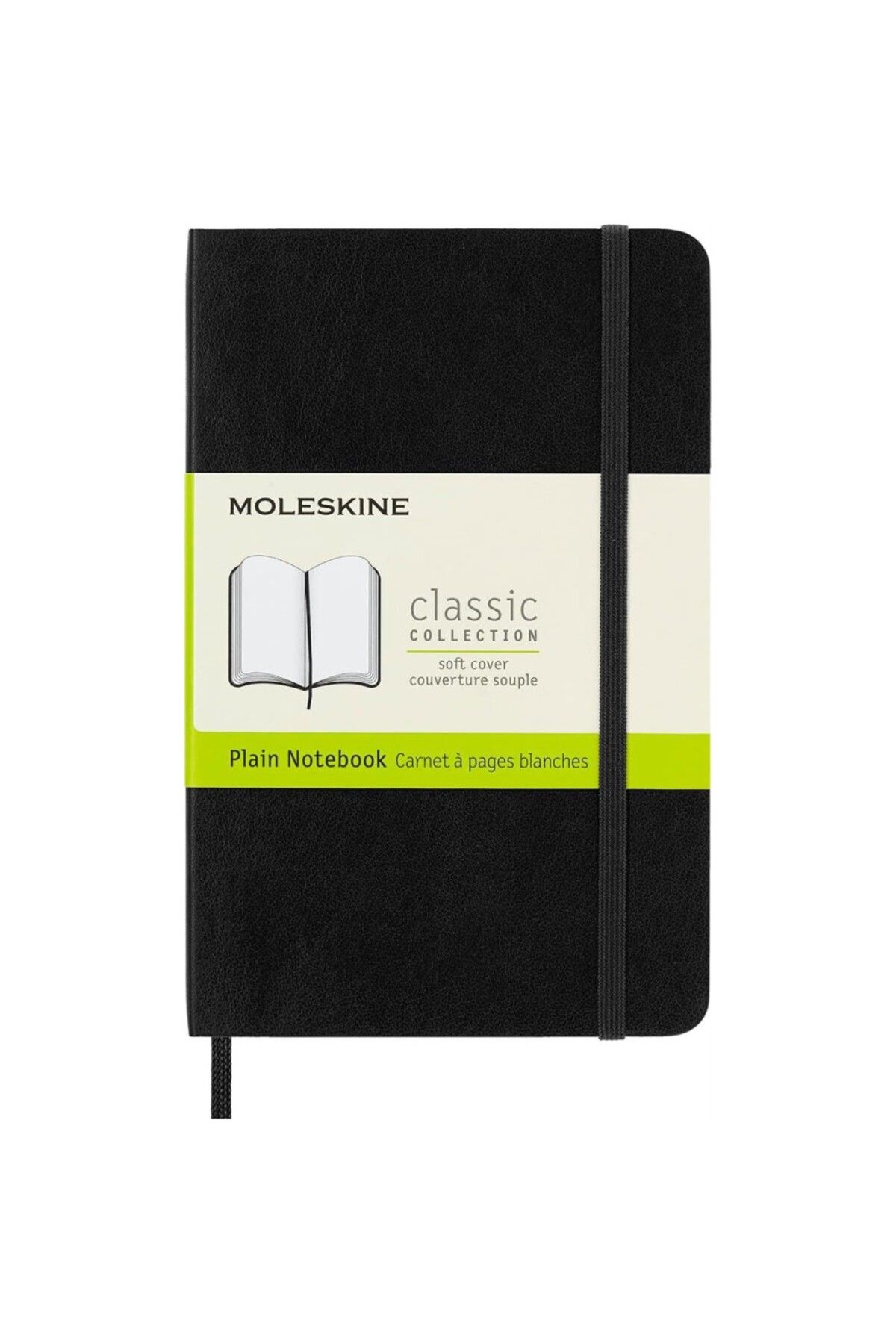 Moleskine-دفتر ملاحظات ذو غطاء مرن بحجم الجيب - دفتر ملاحظات عادي ذو غطاء ناعم باللون الأسود 1