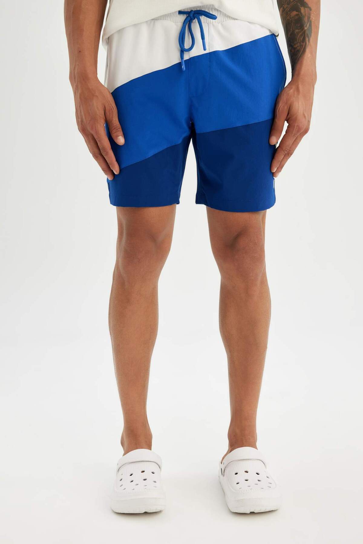 DeFacto-Fit Sea Shorts – Regular Fit bedruckter Sportler, Denek Textured 4