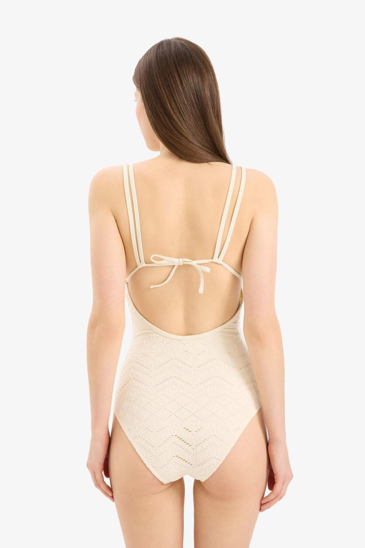 DeFacto-Μαγιό με λεπτό λουράκι Regular Fit Brode-Fall in Love B6898AX24SM 5