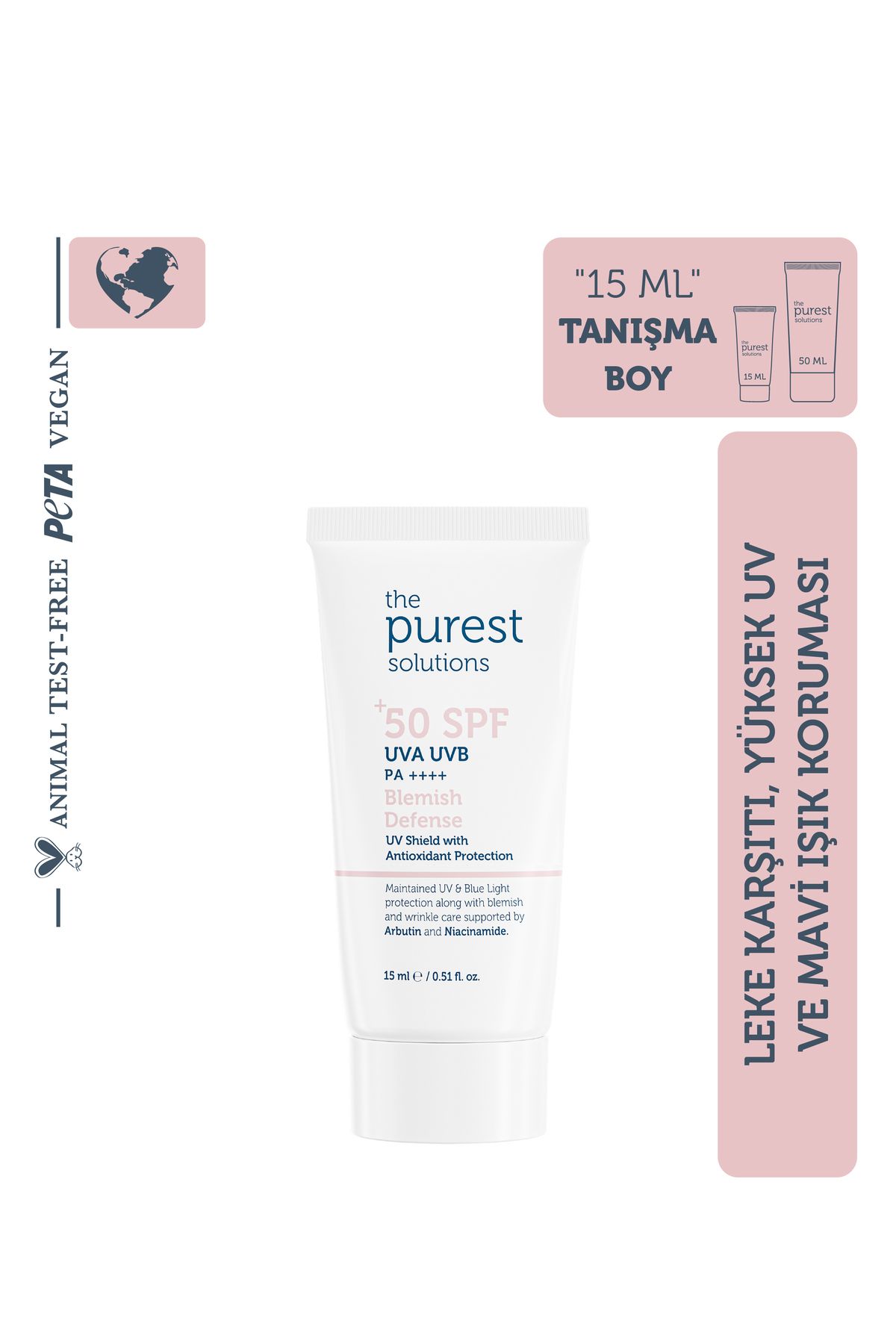 The Purest Solutions-Get to Know Size Skin Tone Equalizer & Anti-Blemish Blemish Defense Tinted Sunscreen Spf 50 15 ml 1