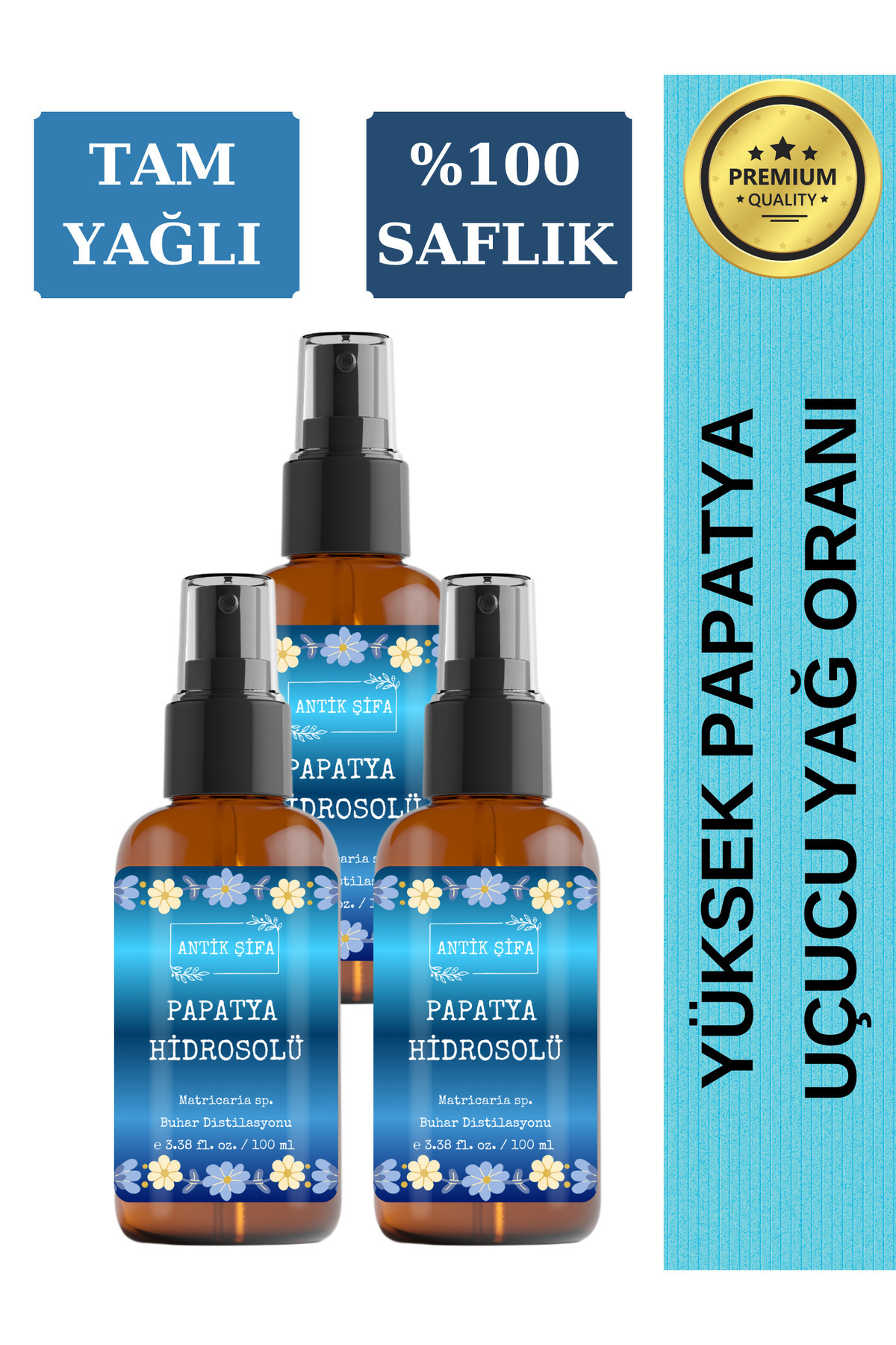 Saf Papatya Hidrosolü 300 Ml - (3 X 100ml Papatya Suyu) — papatya300ml — تصویر 4 از 8