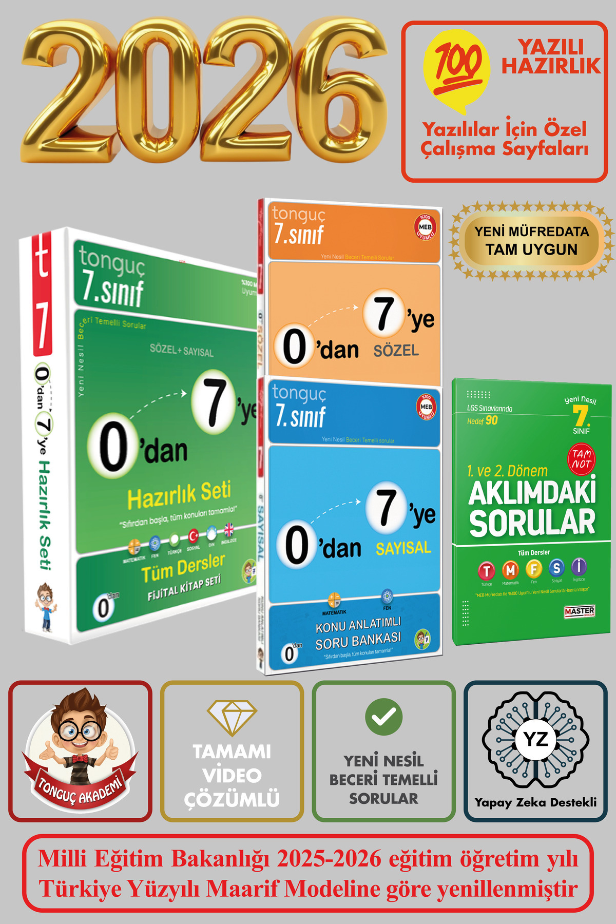Tonguç Yayınları Tonguç 7. Sınıf 0 Dan 7 Ye Tüm Dersler Konu Anlatımlı Soru Bankası Set Sayısal Sözel 0'dan 7'ye