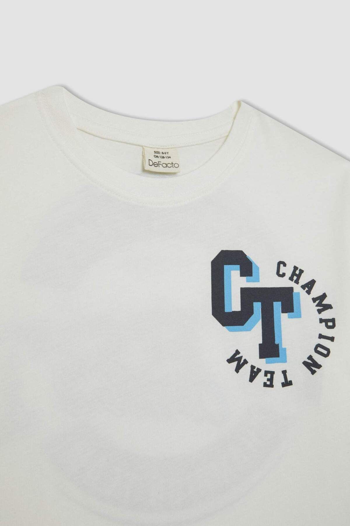 DeFacto-Boys Oversize Wide Fit Crew Neck Printed Short Sleeve T-Shirt C3902A824Hs 5