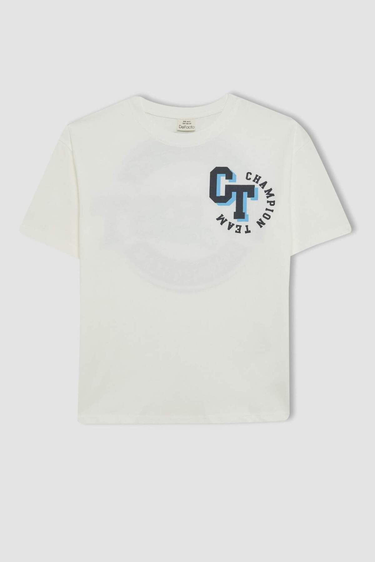 DeFacto-Boys Oversize Wide Fit Crew Neck Printed Short Sleeve T-Shirt C3902A824Hs 4