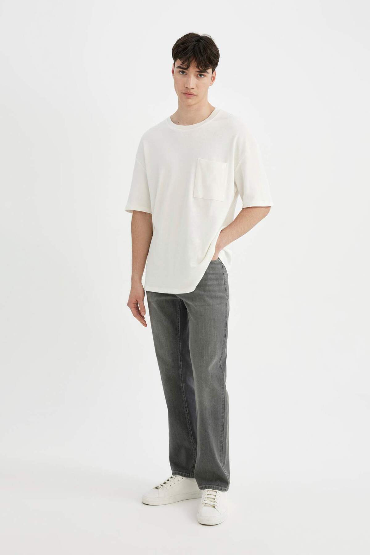 DeFacto-Sergio Jeans Regular Fit Piped Paca C7092AX24SP 3