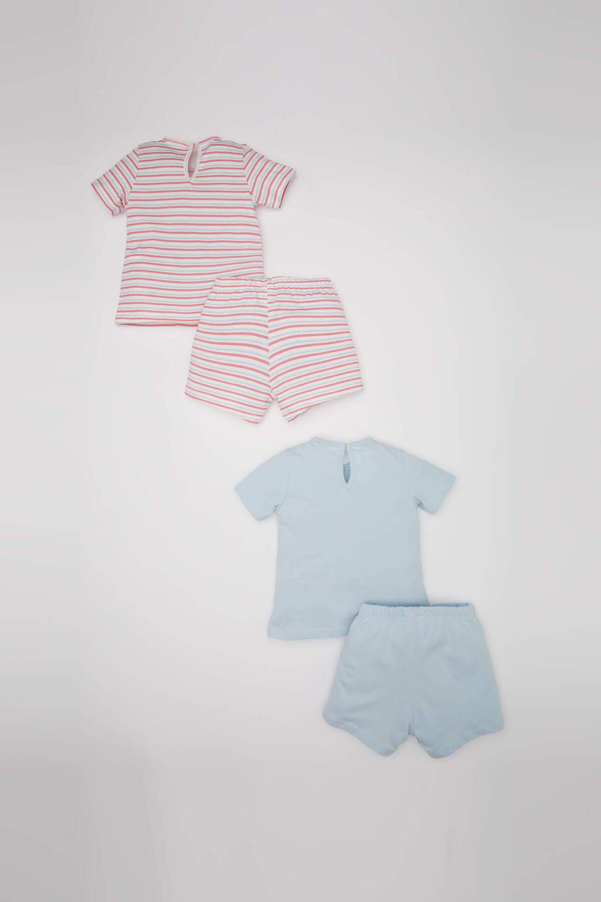 Defacto Kız Bebek 4lü Pijama Takımı Baskılı Kısa Kollu Penye Üst Şort C3485A524HS fotoğrafı 5 (önizleme)