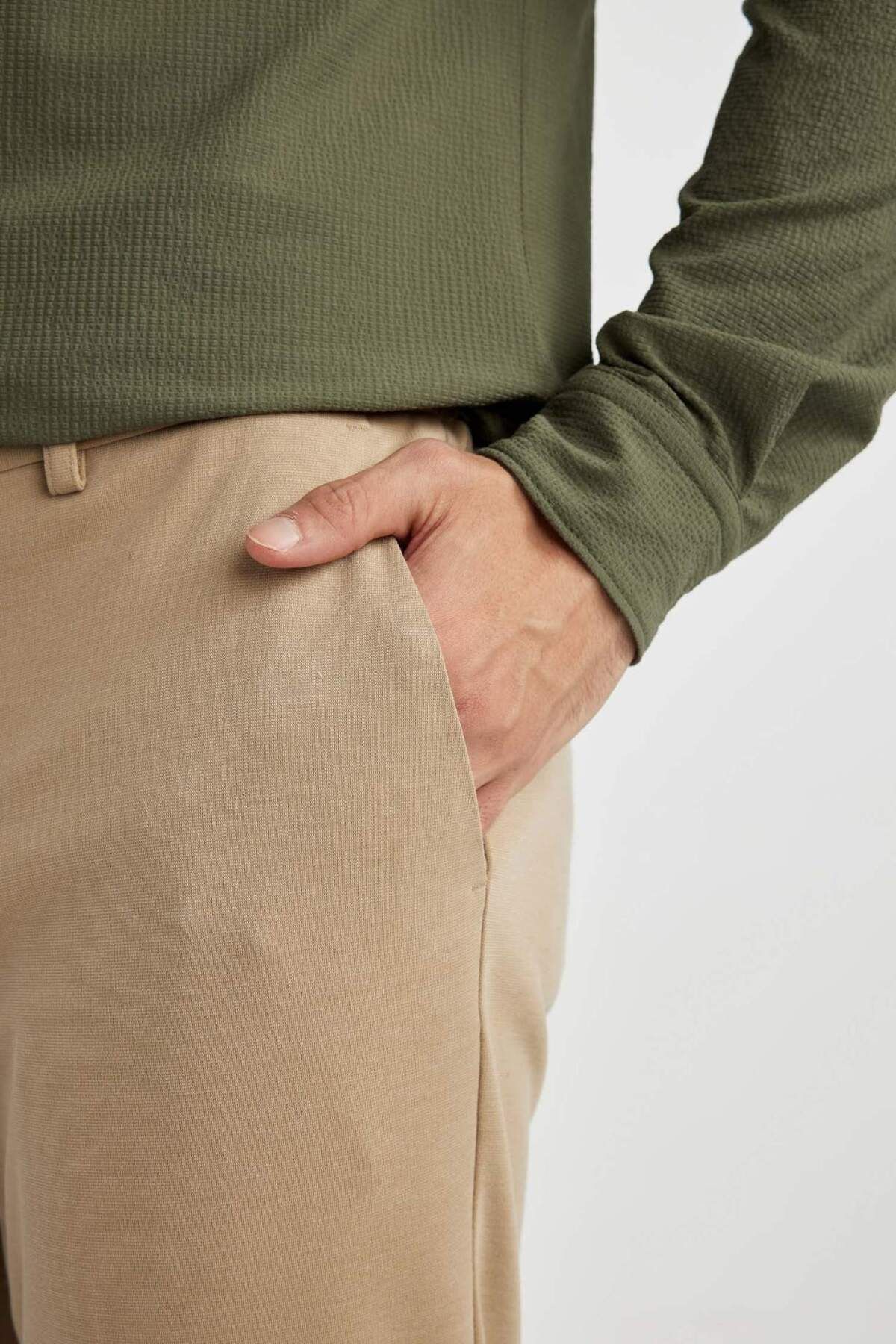 DeFacto-Παντελόνι Jogger Παντού Ελαστικό Διπλό Πόδι B6214AX24SP 5