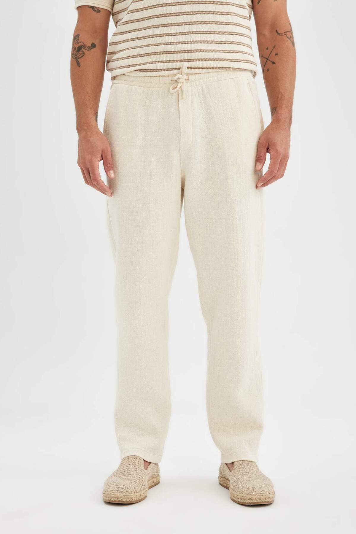 DeFacto-Hose Relax Fit Baumwolle Gerade Bein D2972ax24sm 4
