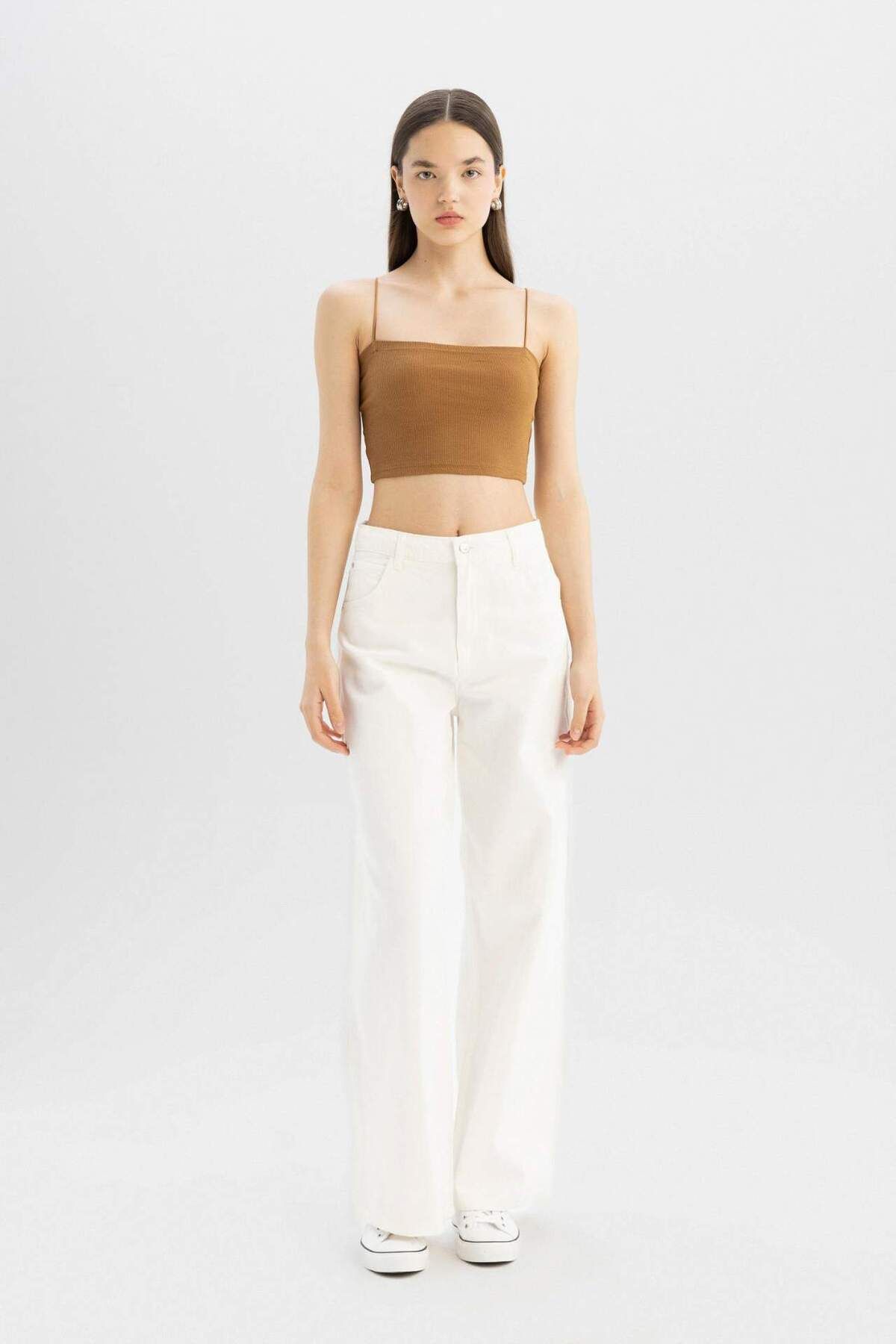 DeFacto-Coool Ribana Strap Crop 2er-Pack Unterhemden D3476AXNS 8