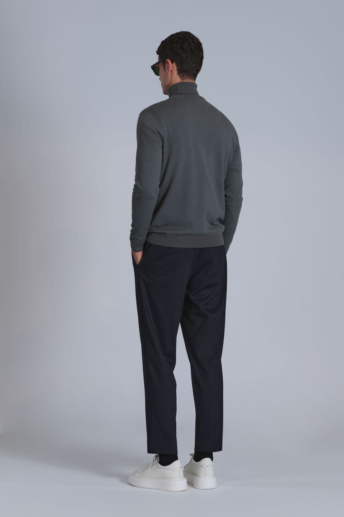 Lufian-Navy Blue Slim Fit Clos Sports Men's Chino Pants 6