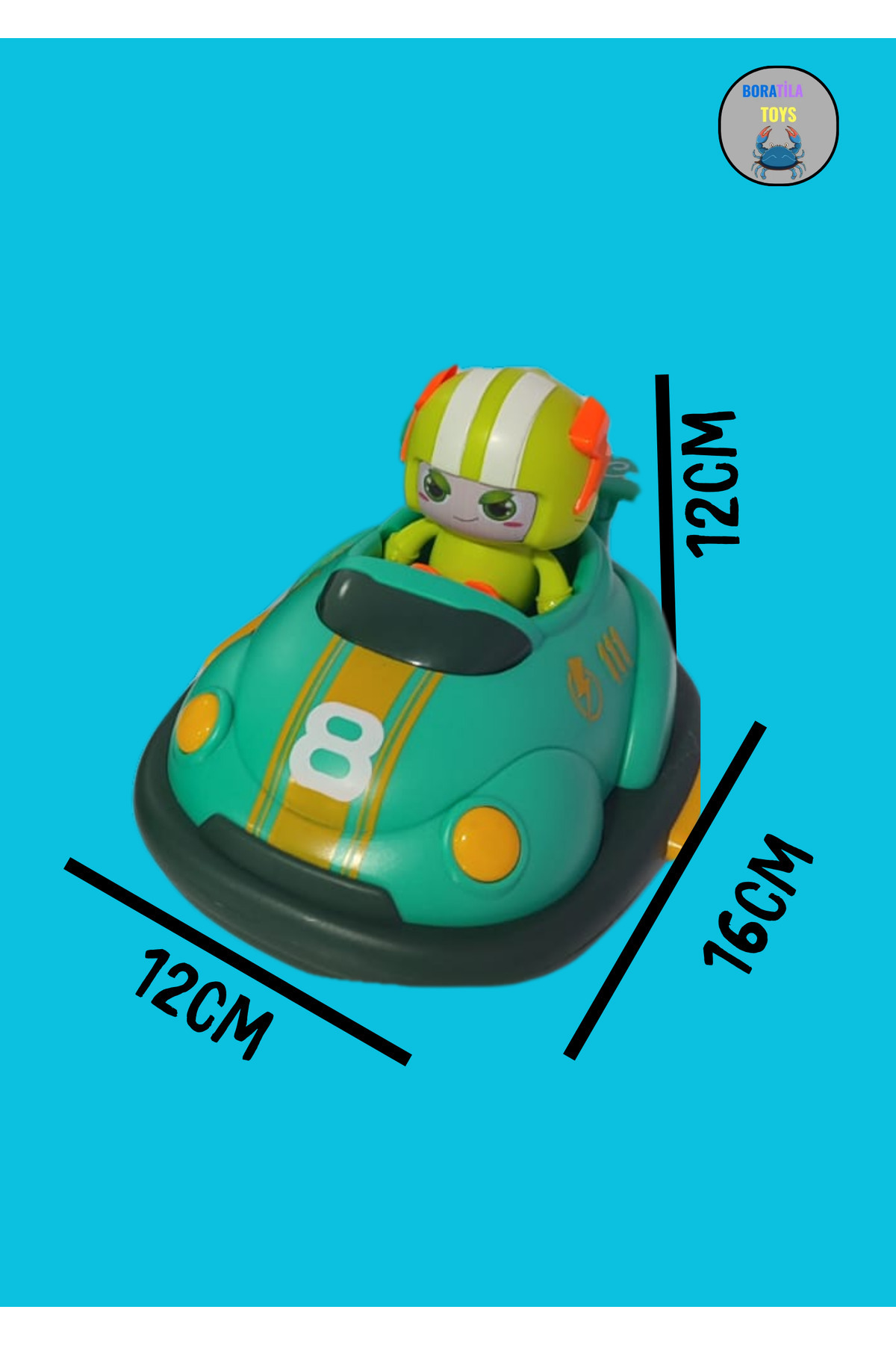 Boratila Toys 2.4ghz 2 Araç Çarpınca Düşen Figürlü Uzaktan Kumandalı Şarjlı Müzikli Işıklı Çarpışan Arabalar fotoğrafı 4 (önizleme)