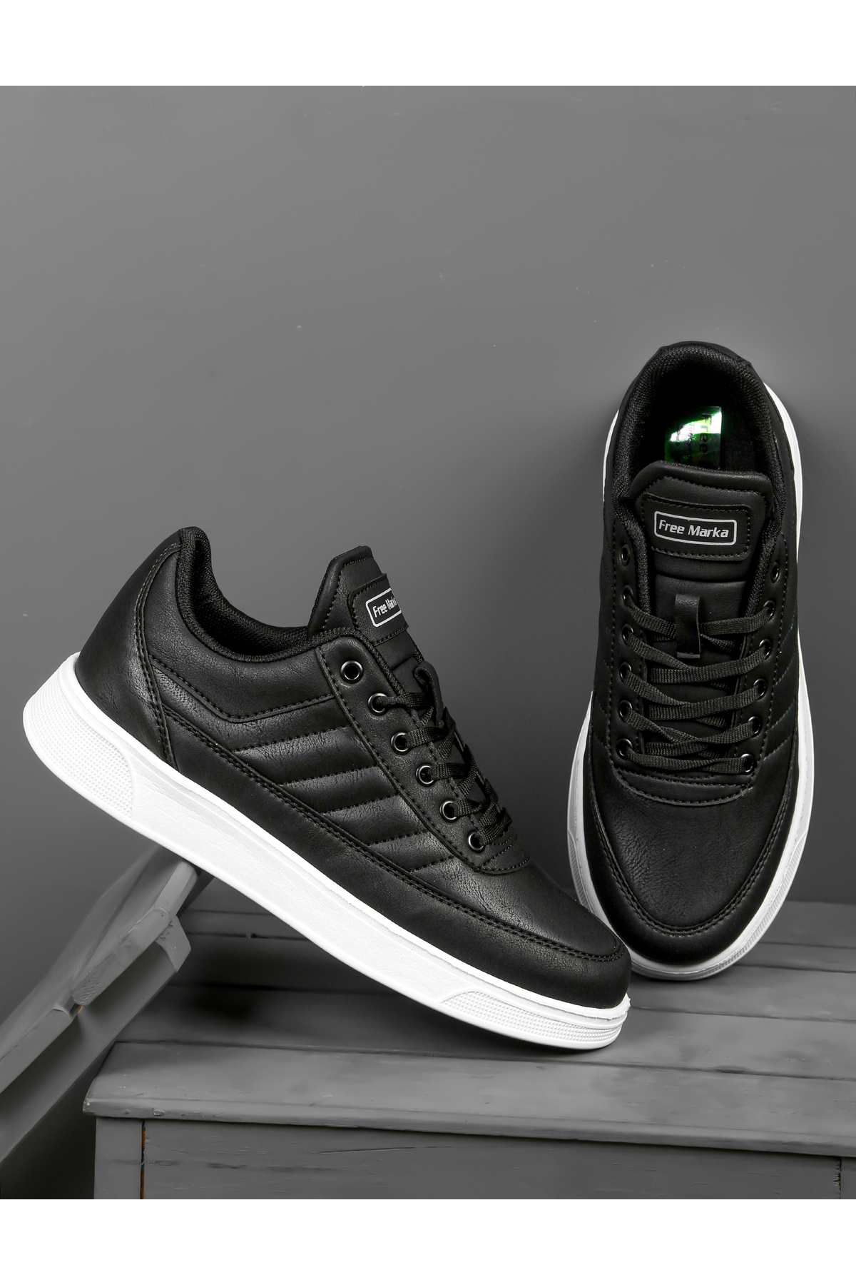 FREE MARKA Günlük Erkek Sneaker Bağcıklı Rahat Ortopedik Spor Ayakkabı görsel 2