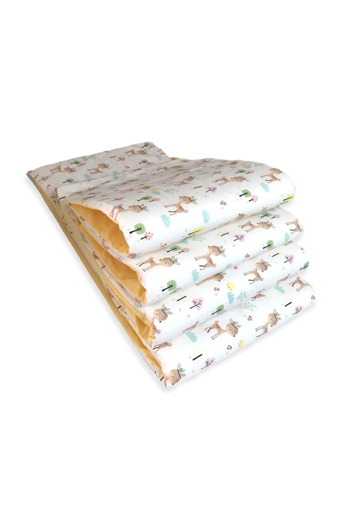 Children's Crib Edge Protection 100x200 For Montessori (4 Pcs) Karaca Yellow
