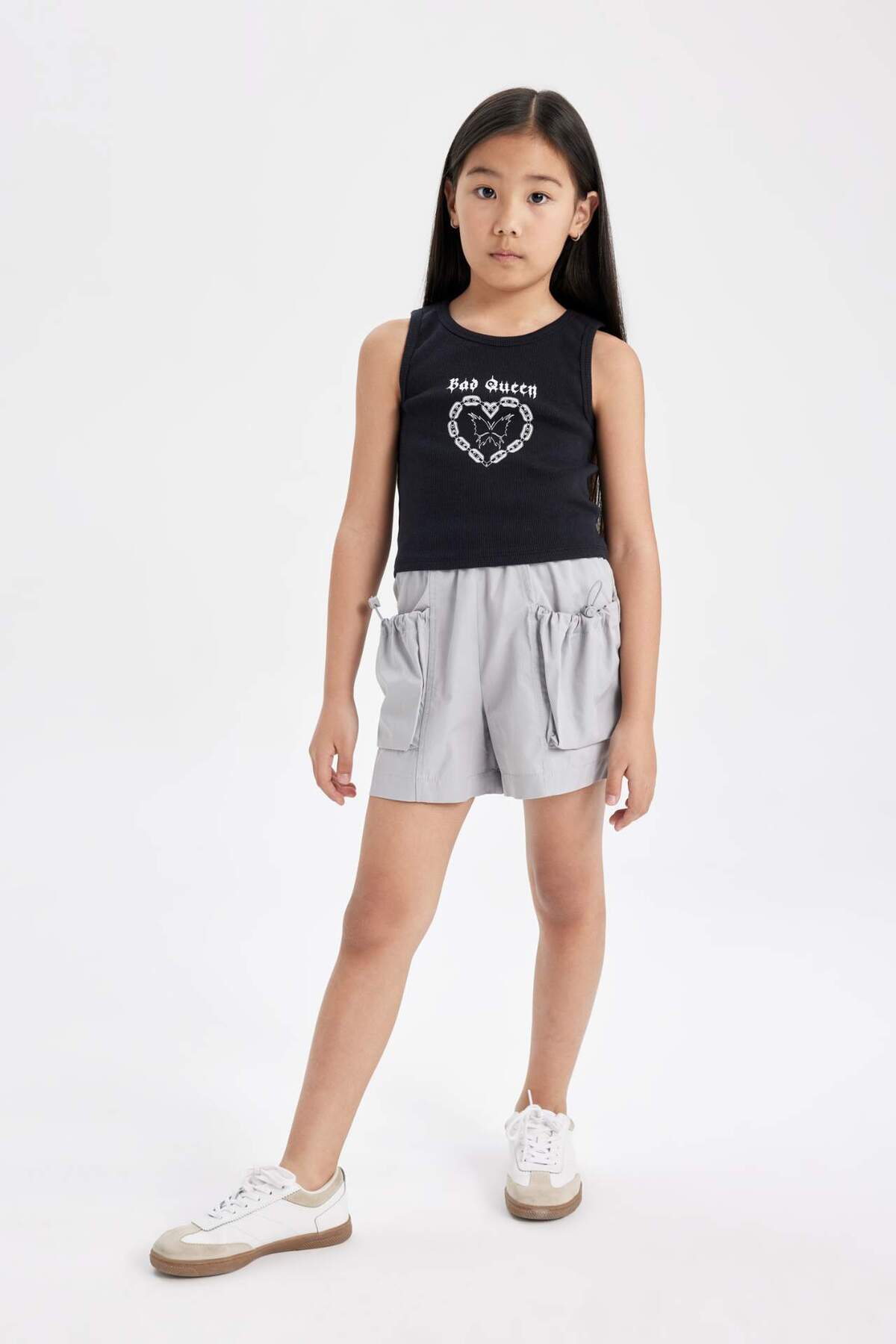 DeFacto-Girl's Crew Neck Printed Singlet C4943A824Sm 2