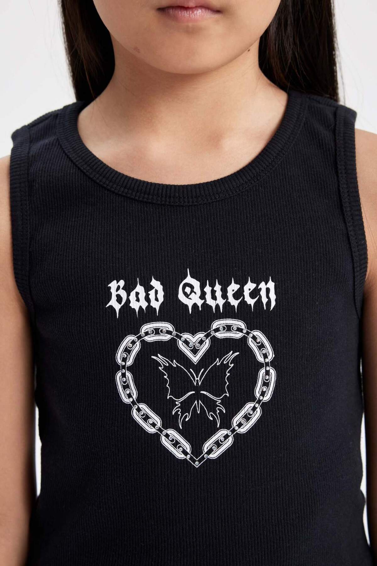 DeFacto-Girl's Crew Neck Printed Singlet C4943A824Sm 5