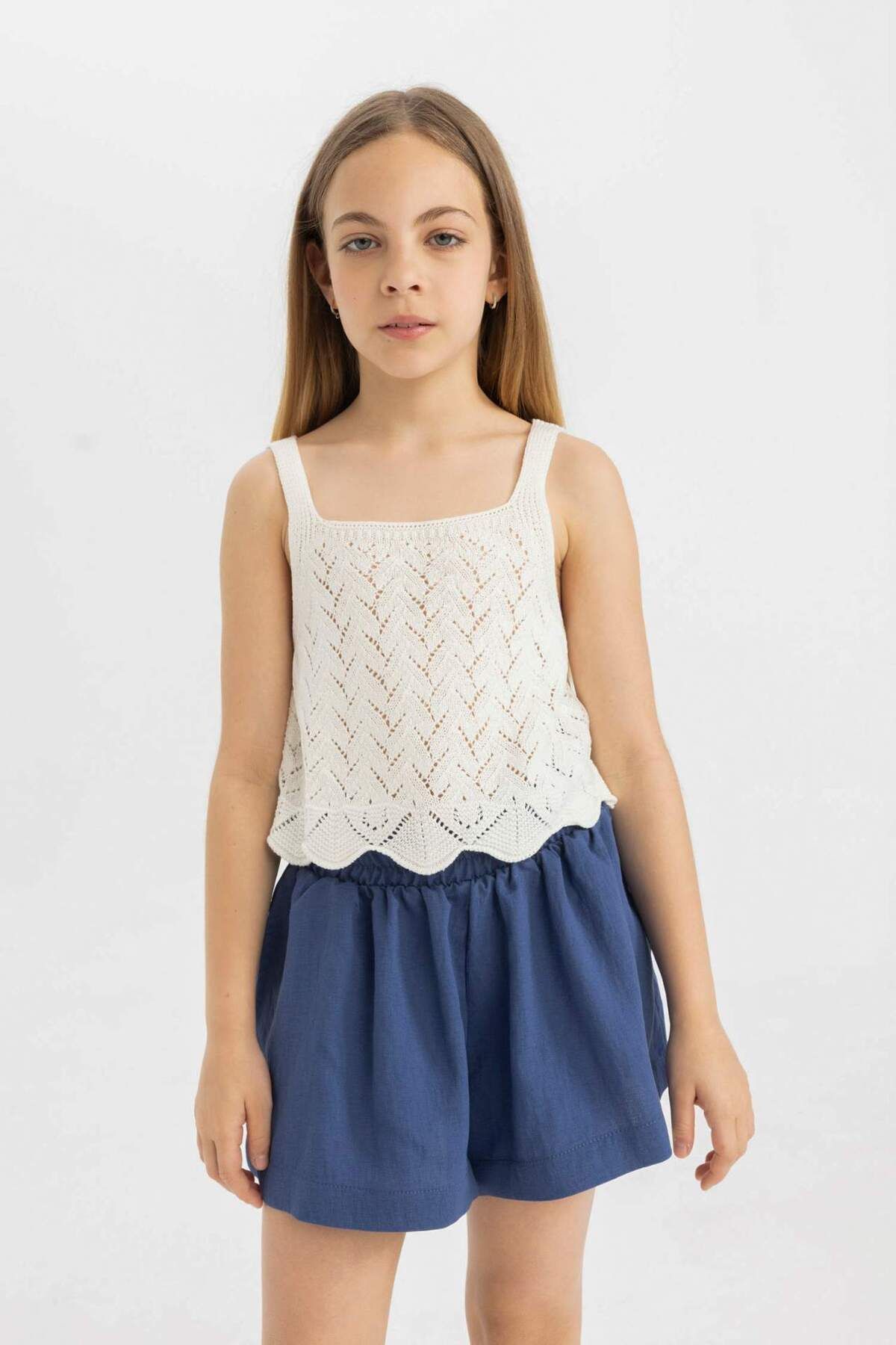DeFacto-Girl's Openwork Undershirt C5208A824Sm 1