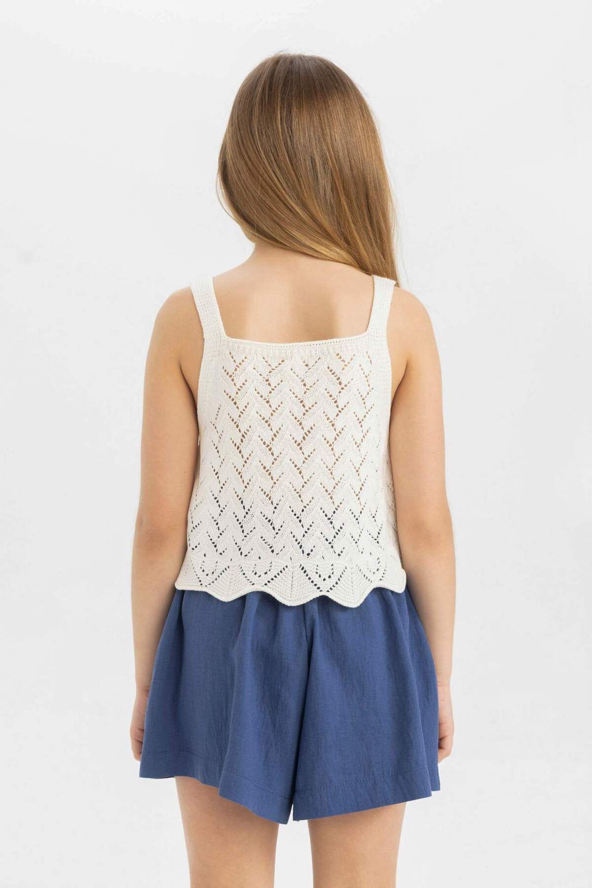 DeFacto-Girl's Openwork Undershirt C5208A824Sm 5