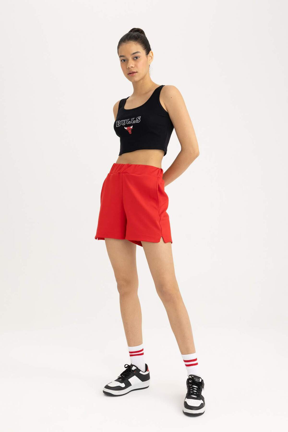 DeFacto-DeFactoFit Oversize Φαρδύ Αθλητικό Σορτς B8975AX24SM 1