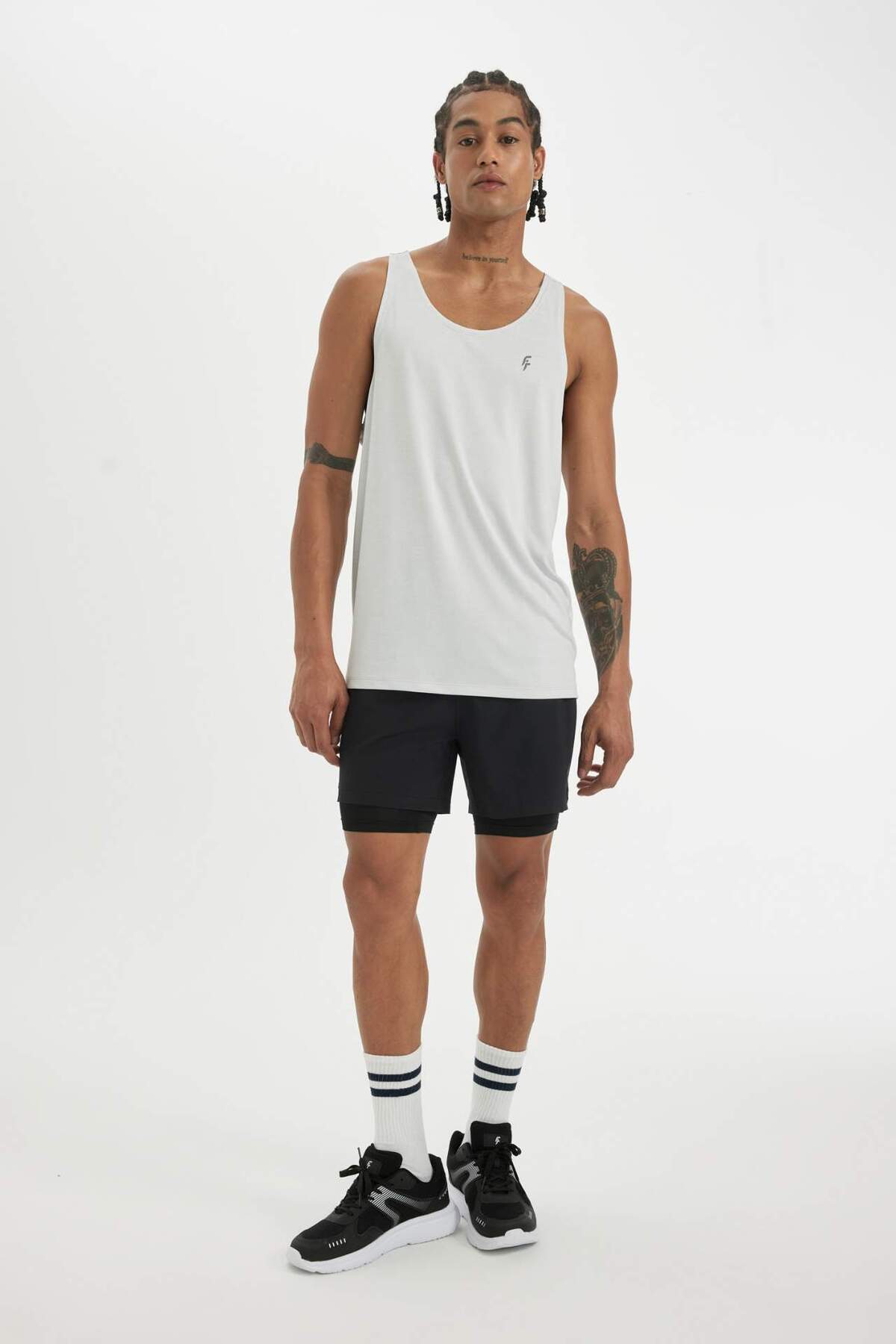 DeFacto-Fit Slim Fit Slim Fit gewebte Sportler-Leggings Shorts B5161ax24sp 5