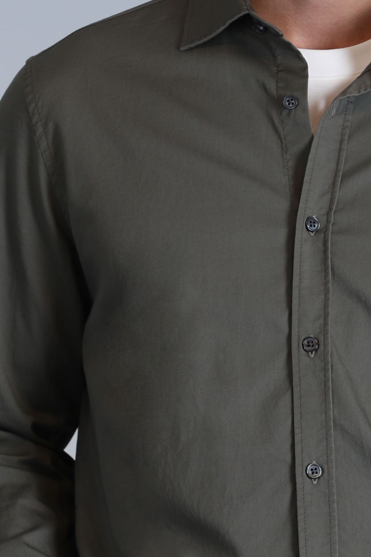 Lufian-Ferla Men's Slim Fit Shirt - Light Green 3