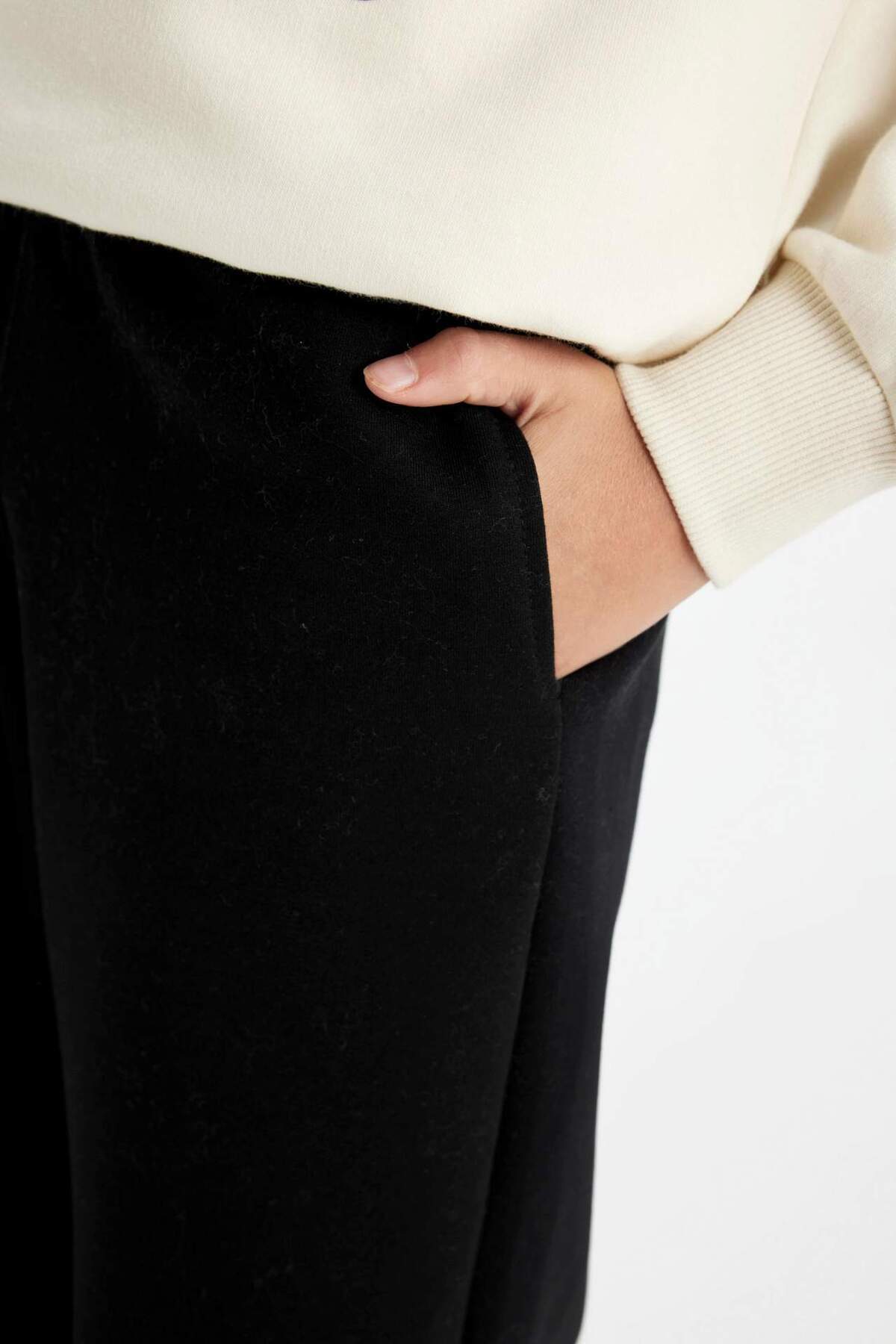 DeFacto-Αγόρι μαύρο με ελαστική μέση και τσέπες Basic Plain Jogger Sweatpants C2093A824SP 6