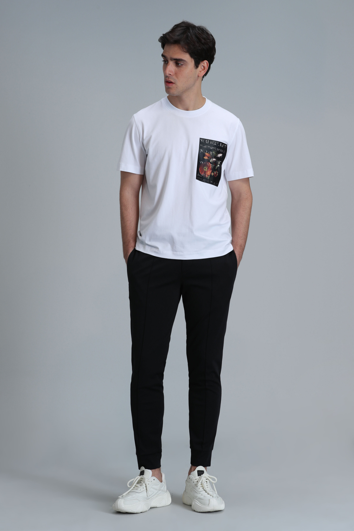 Lufian-Exotic Modern Graphic T- Shirt White 4