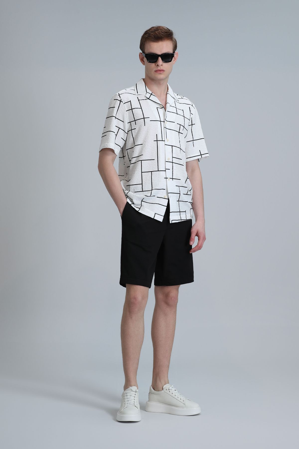 Lufian-Daniel Sports Men's Slim Fit Black Chino Shorts 5