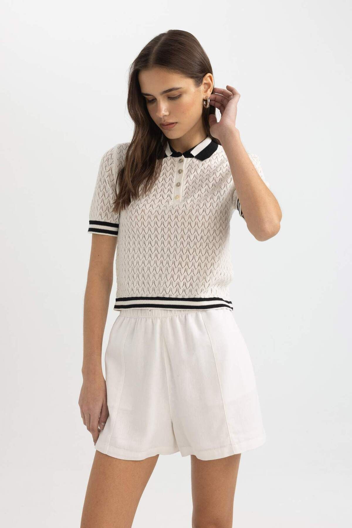 DeFacto-Polo tričko Regular Fit s krátkým rukávem C6002AX24SM 3