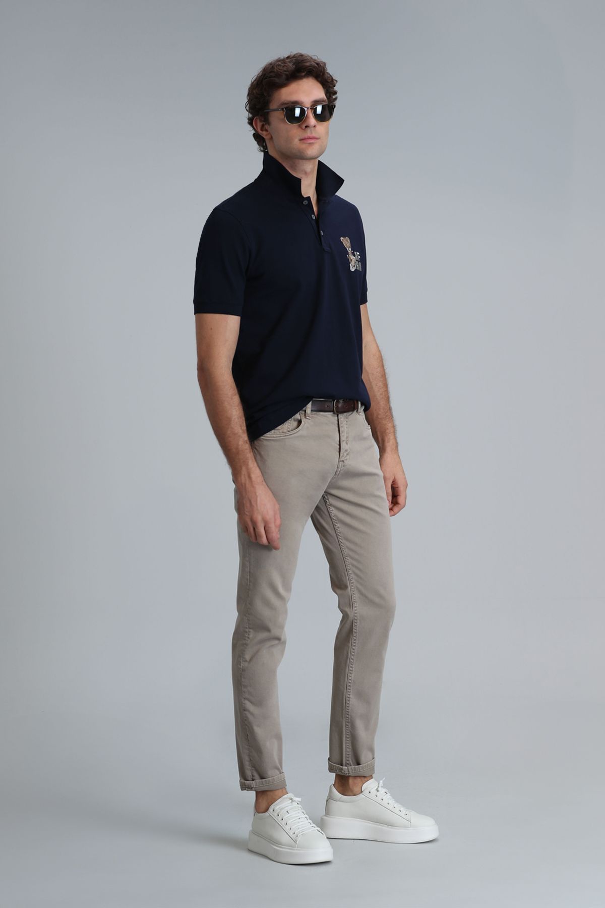 Lufian-Helt Sport 5 Pocket Men's Trousers Slim Fit Camel Hair 5