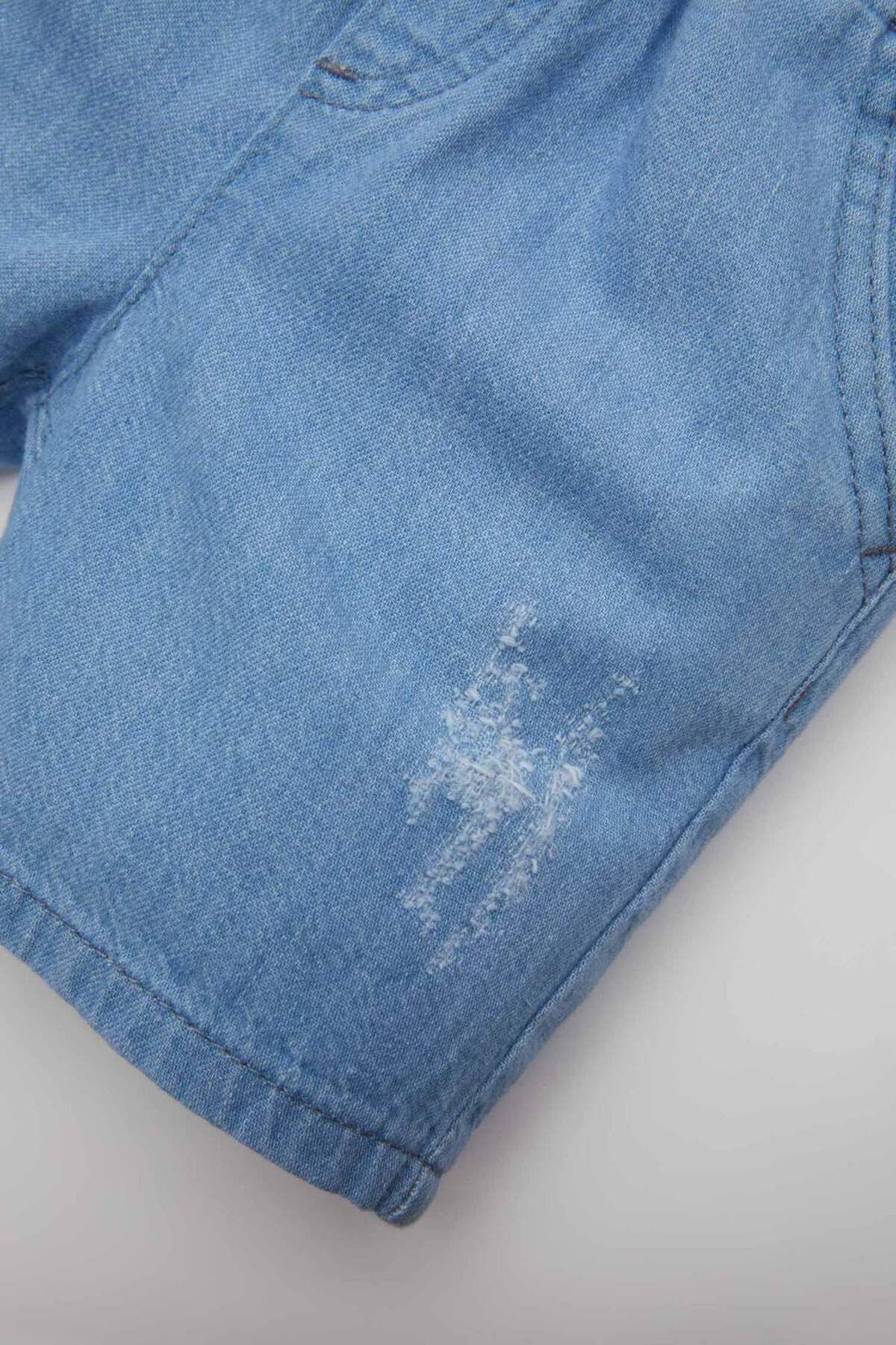 DeFacto-Džínové šortky s potiskem Baby Boy Label C2305A524SM 6