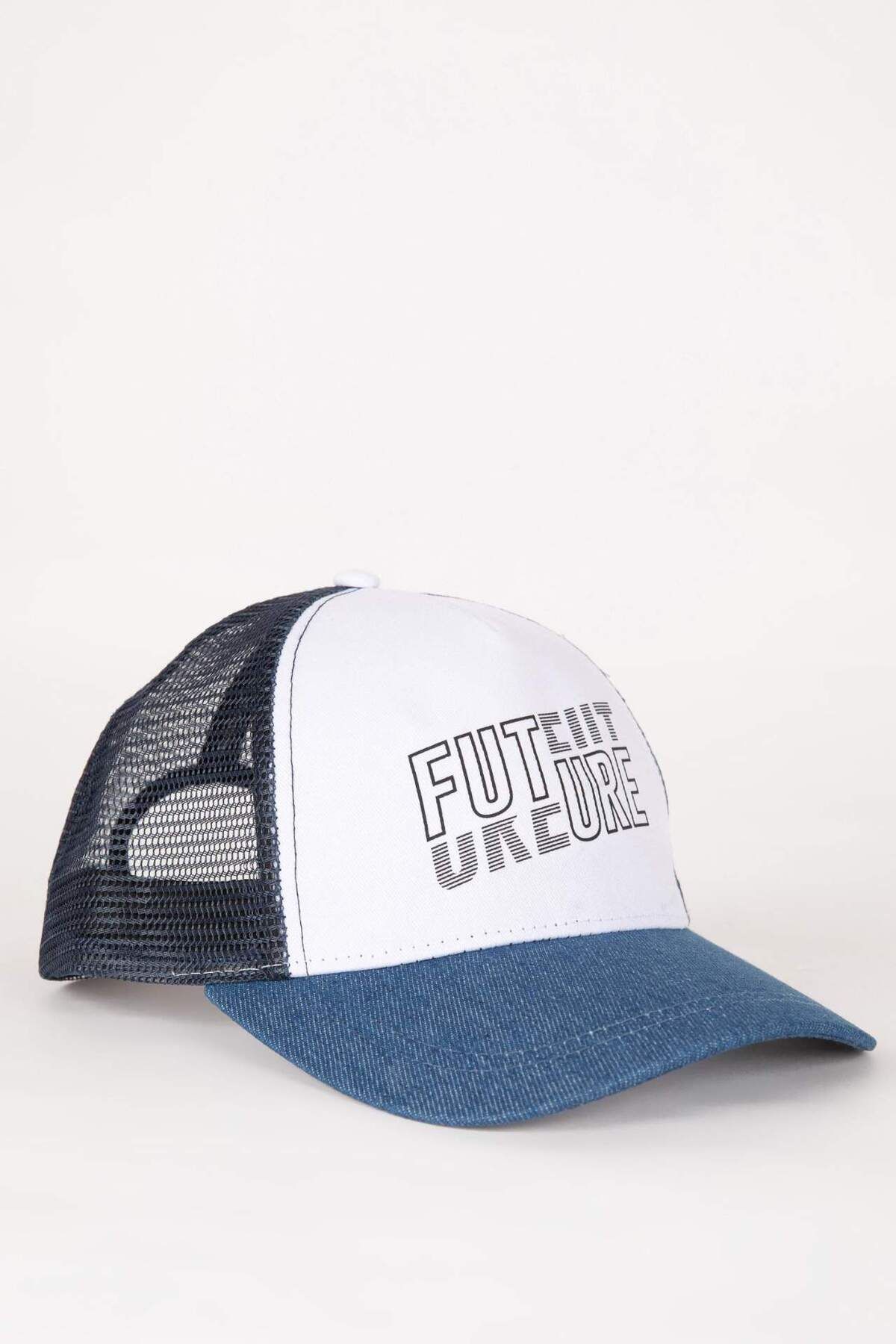 DeFacto-Men's Printed Woven Baseball Basketball Cap B8002AX24SM 3