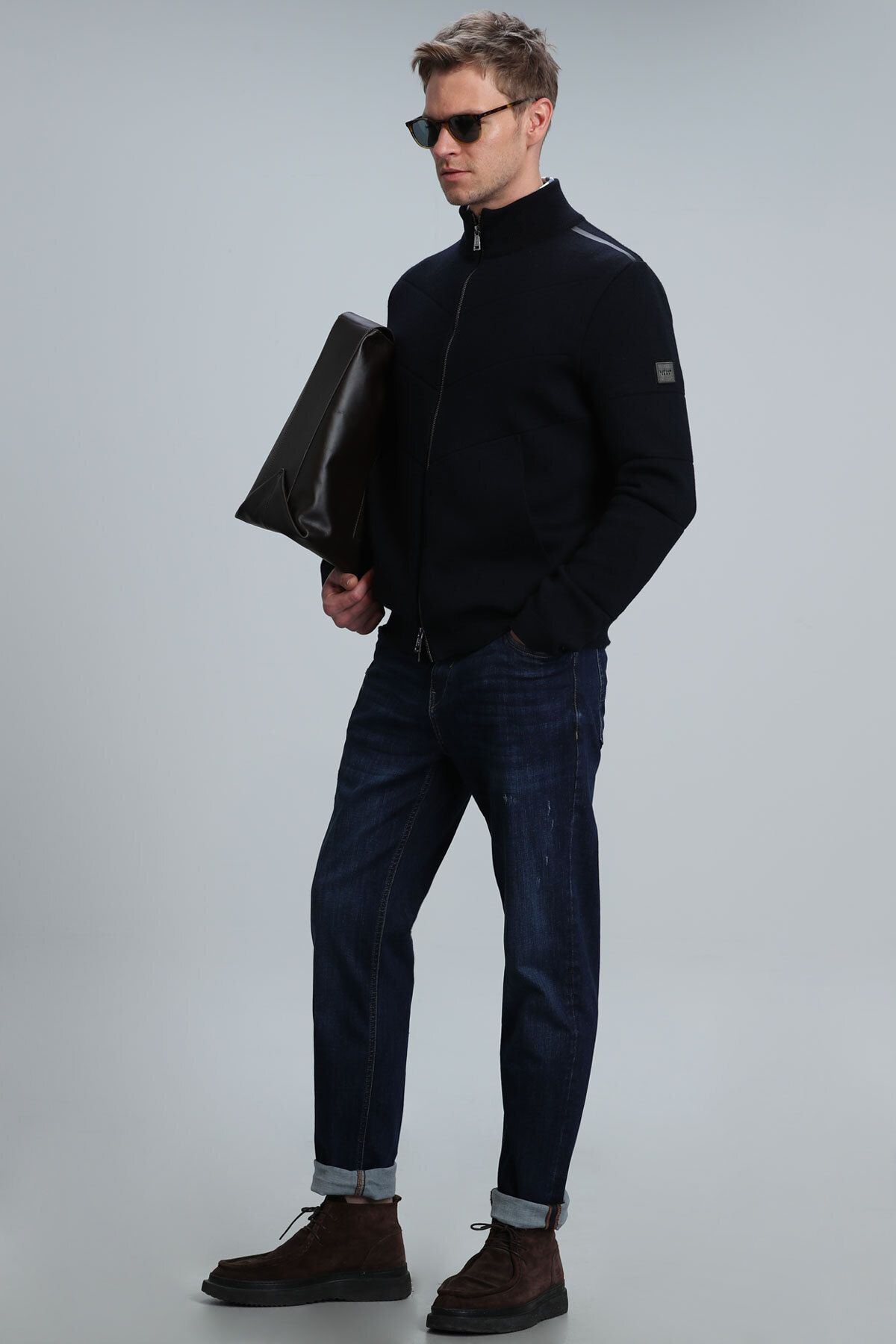 Lufian-Pantaloni Thor Smart Jean pentru bărbați, cu croiala obișnuită, albastru 3