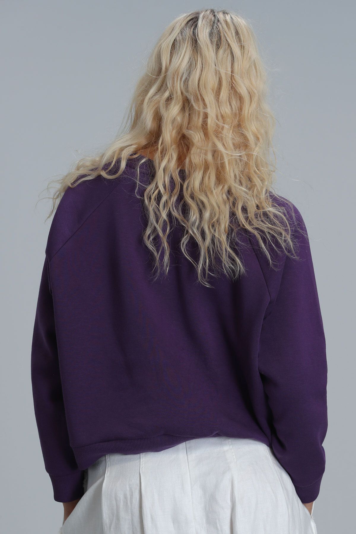 Lufian-Γυναικείο πλεκτό φούτερ Uwen Plum Color 6