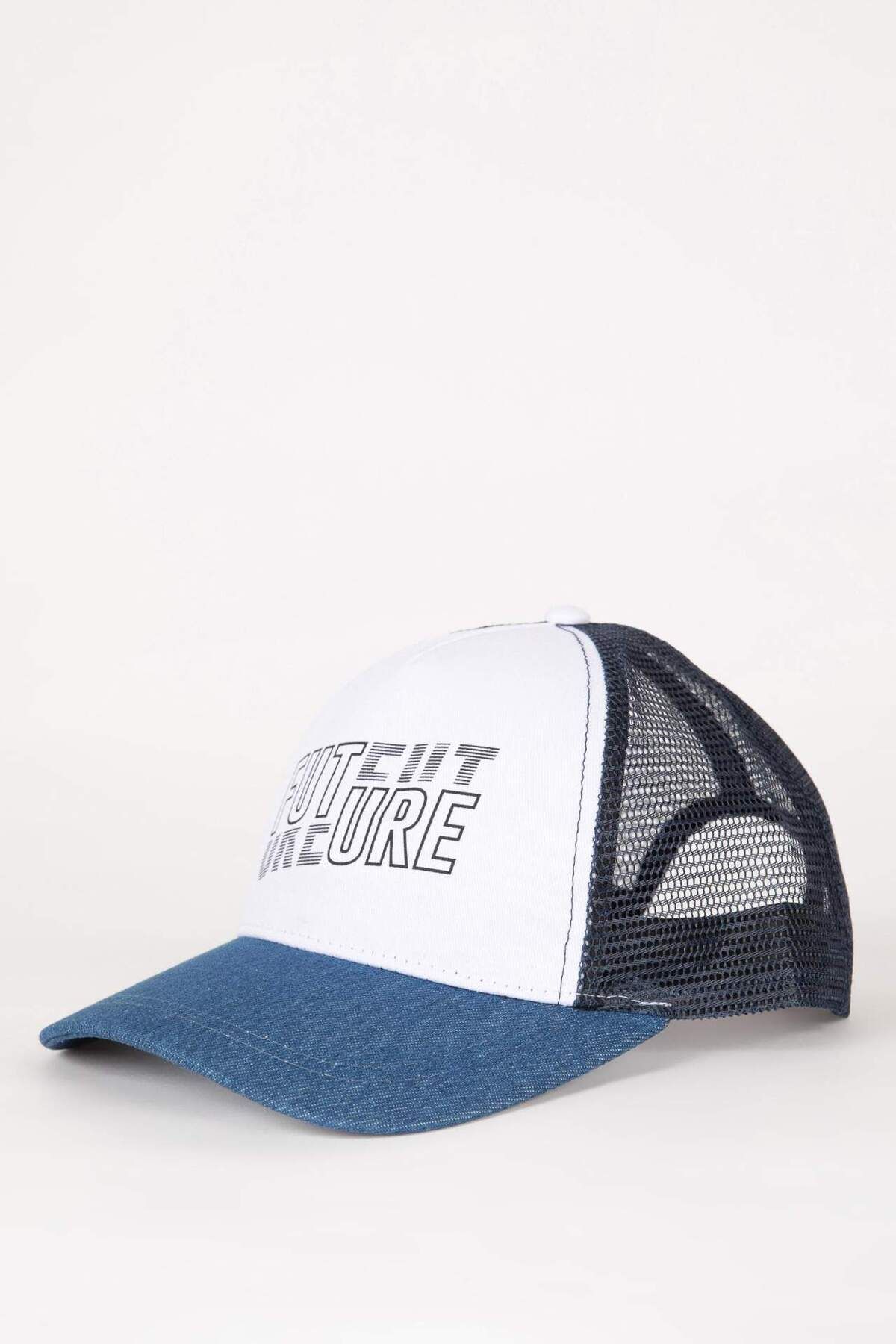DeFacto-Men's Printed Woven Baseball Basketball Cap B8002AX24SM 2