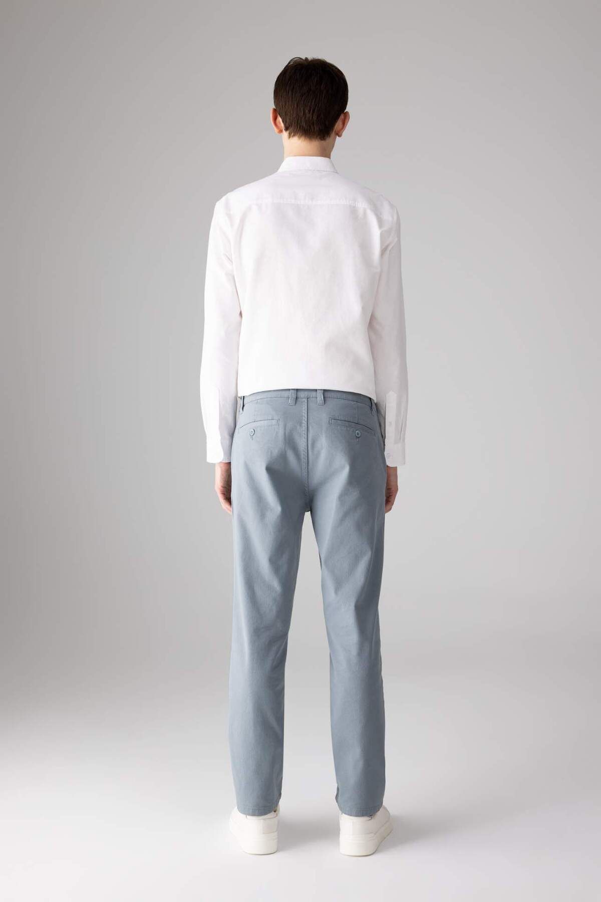 DeFacto-Pantaloni chino din pânză de gabardină, cu buzunar cu fermoar, cu tăiere obișnuită B2088ax24sp 6