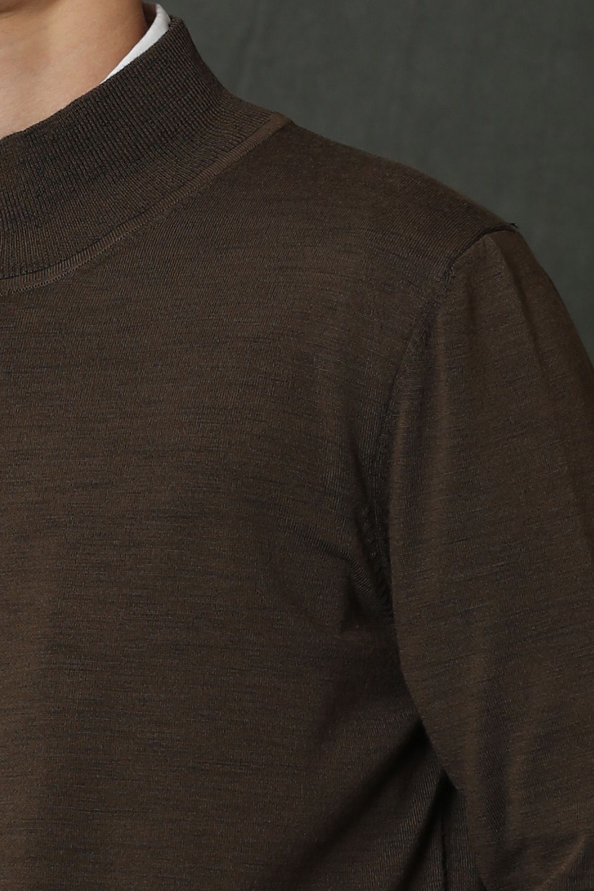 Lufian-Point Half Fisherman Men's Sweater Camel Hair 4