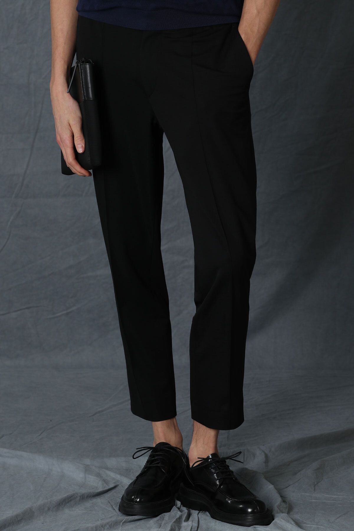 Lufian-Παντελόνι Simon Jogger Slim Fit Μαύρο 2