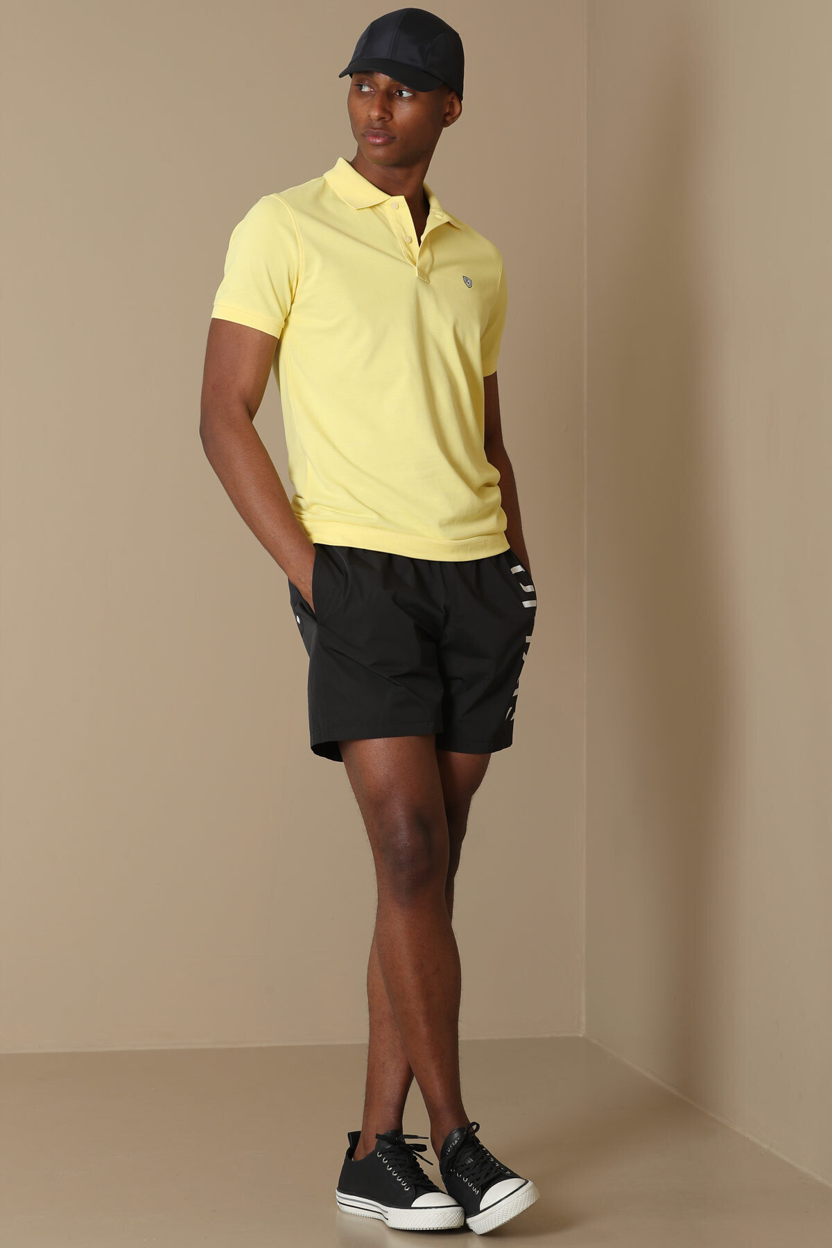 Lufian-Laon Sports Polo Neck Men's T-Shirt Yellow 4
